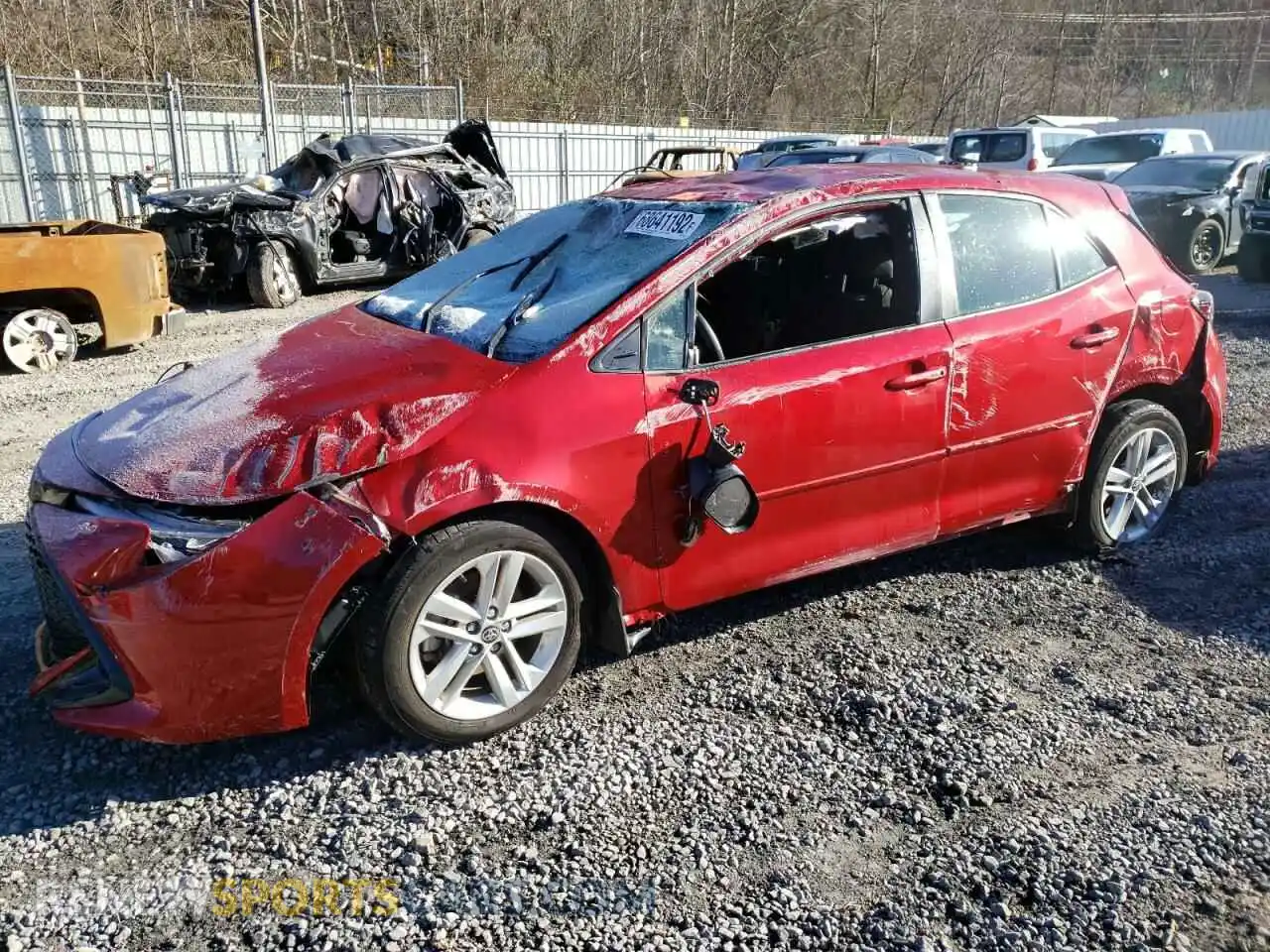 1 Photograph of a damaged car JTND4MBE7M3135501 TOYOTA COROLLA 2021