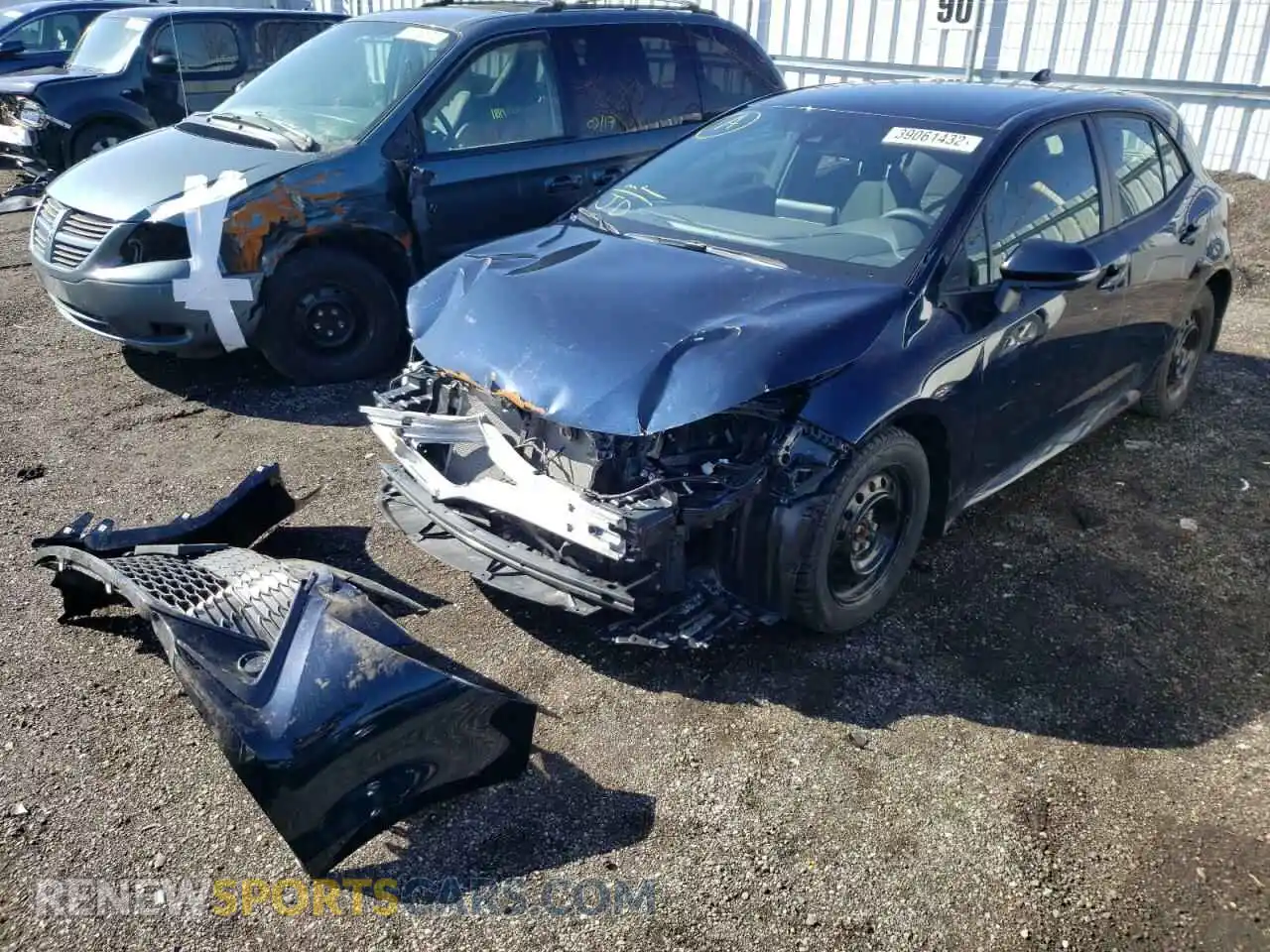 2 Photograph of a damaged car JTNK4MBE2M3143254 TOYOTA COROLLA 2021
