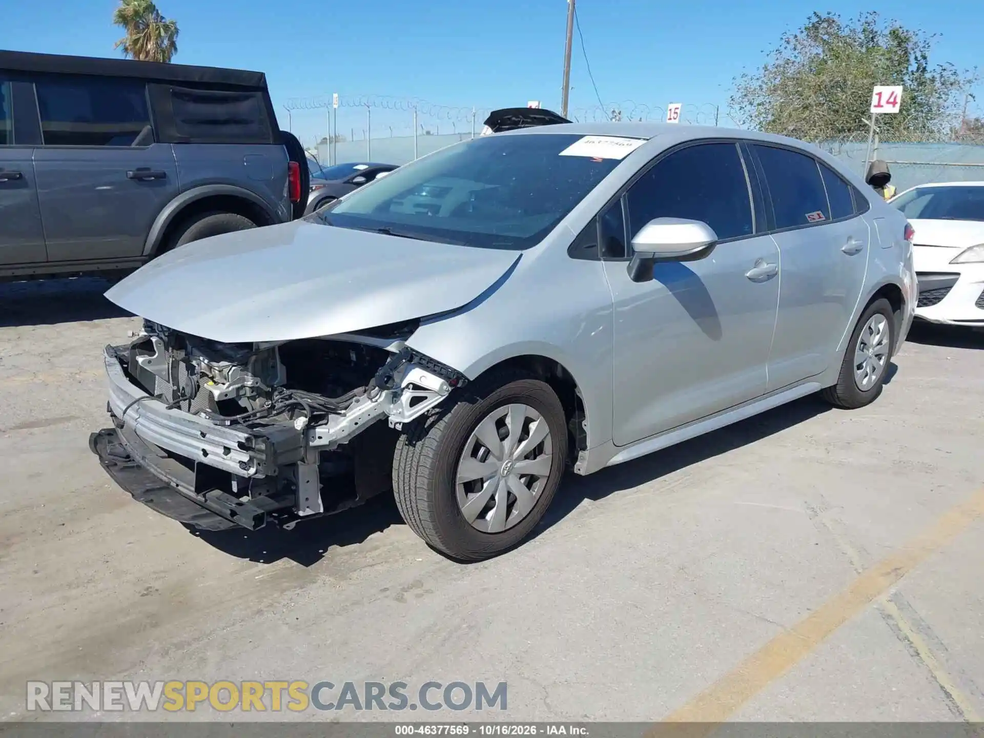 2 Photograph of a damaged car 5YFDPMAE6NP292278 TOYOTA COROLLA 2022