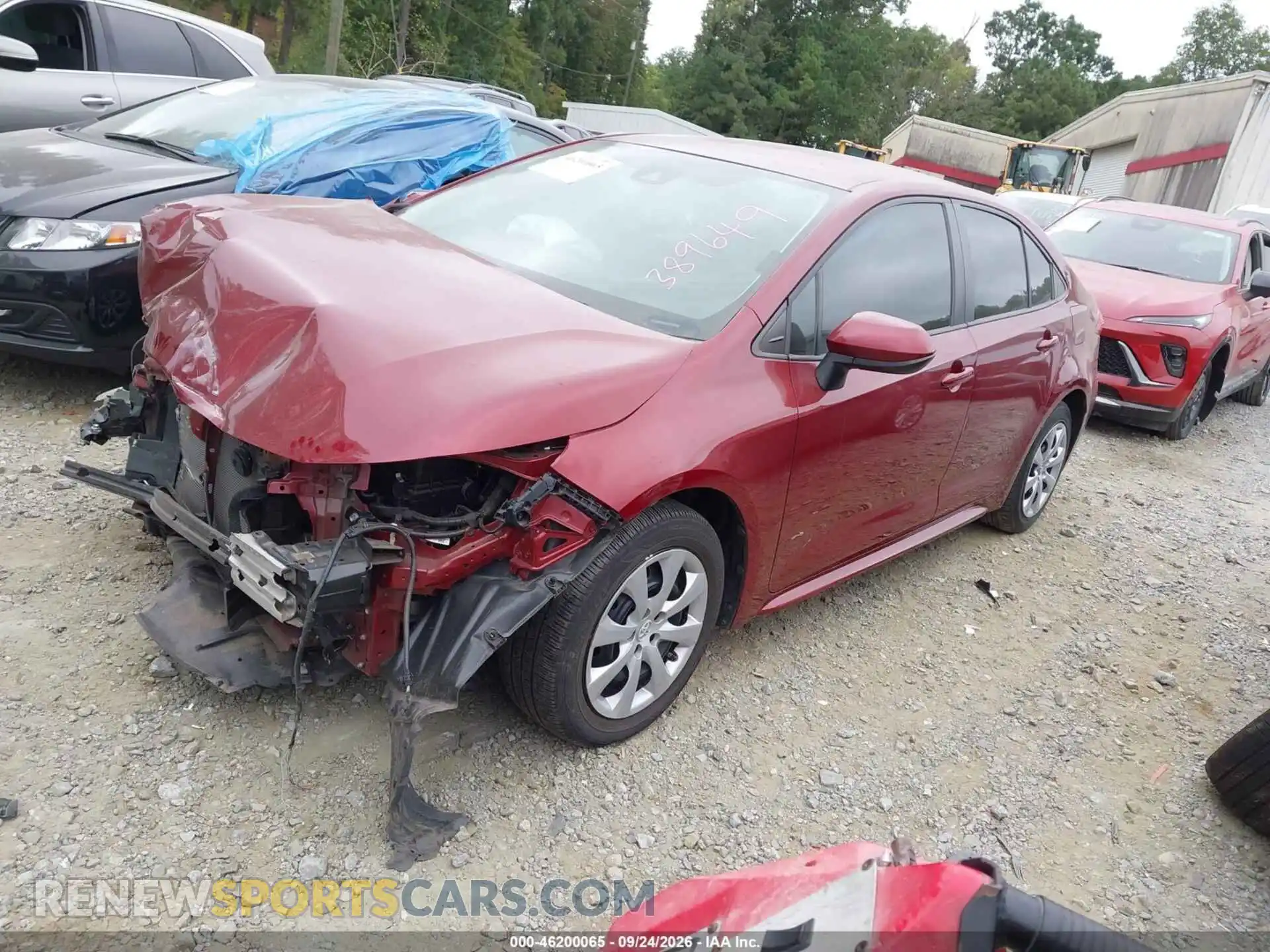 2 Photograph of a damaged car 5YFEPMAE1NP389649 TOYOTA COROLLA 2022