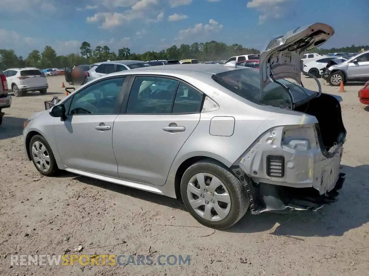 2 fotografías del automóvil dañado 5YFEPMAE2NP299376 TOYOTA COROLLA 2022