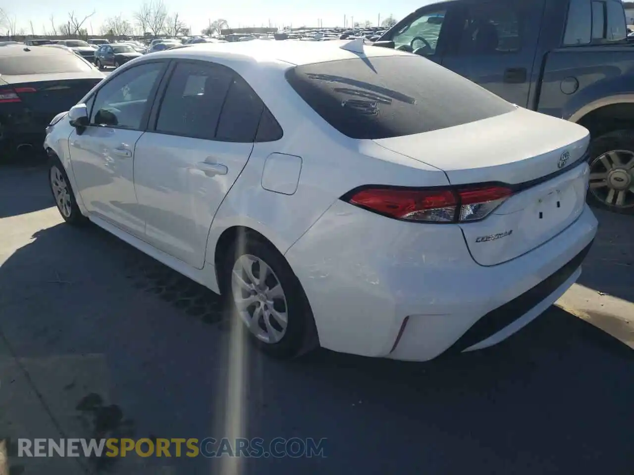 3 Photograph of a damaged car 5YFEPMAE3NP297099 TOYOTA COROLLA 2022