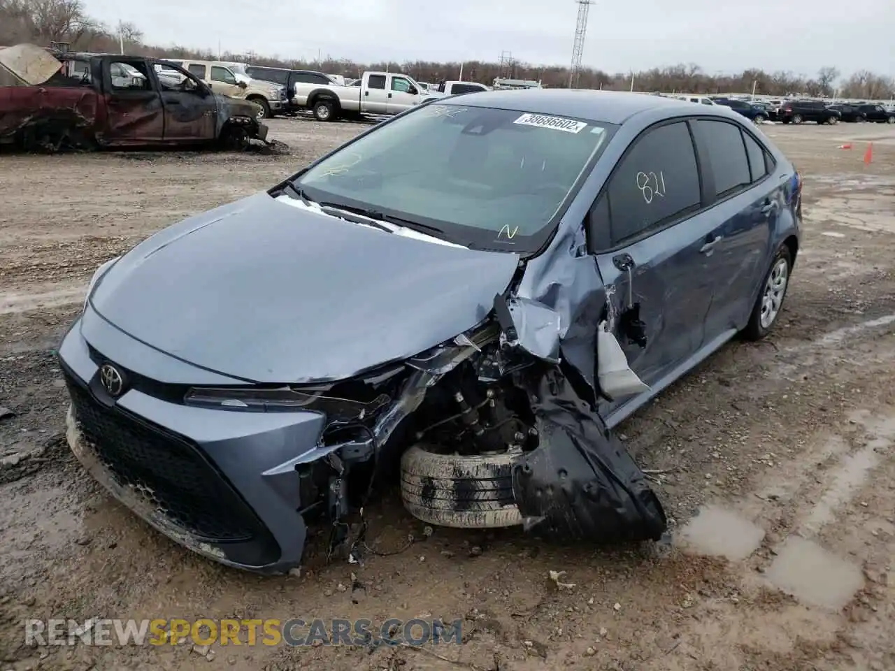 2 Photograph of a damaged car 5YFEPMAE4NP307512 TOYOTA COROLLA 2022