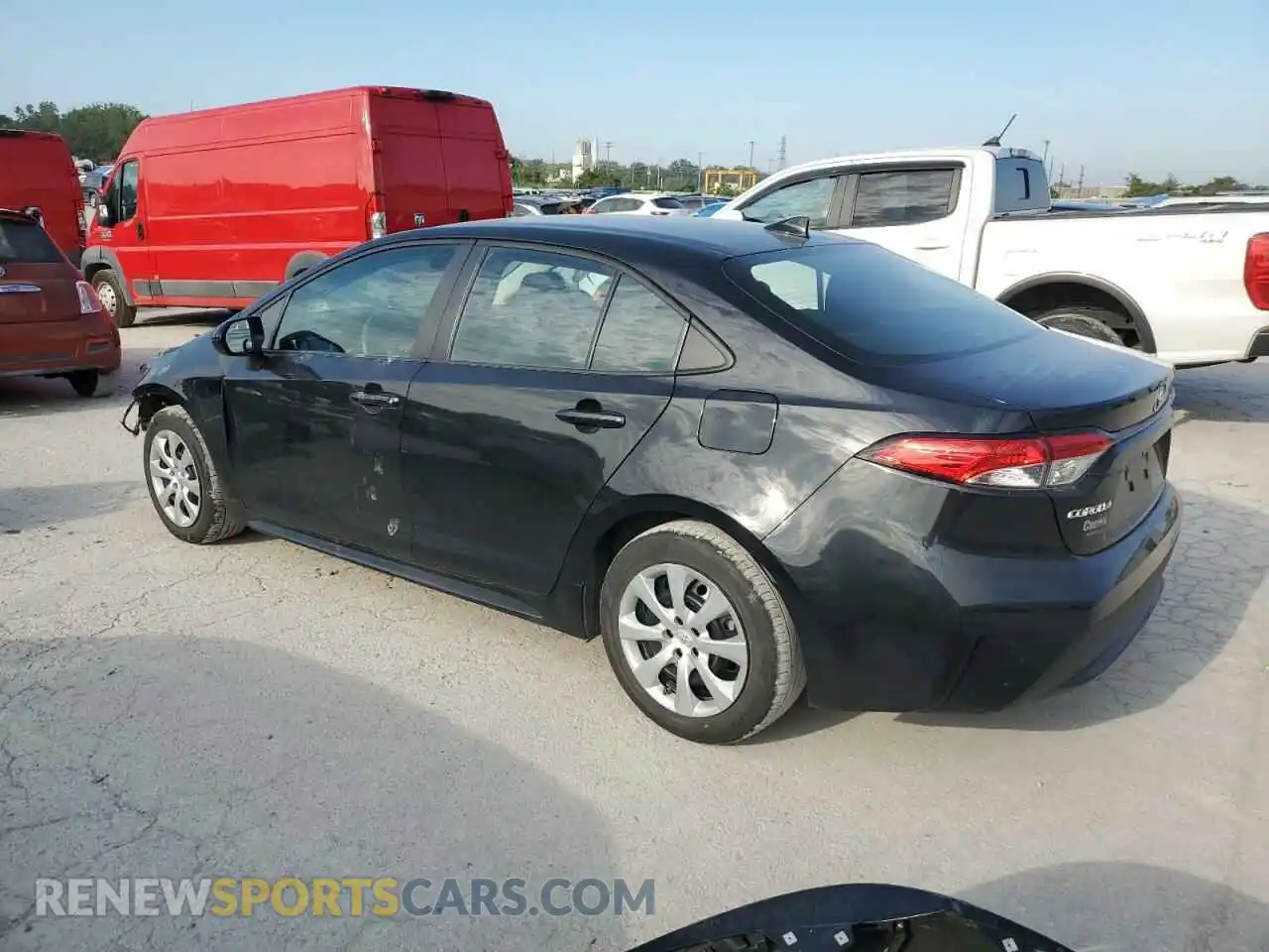 2 fotografías del automóvil dañado 5YFEPMAE4NP320308 TOYOTA COROLLA 2022