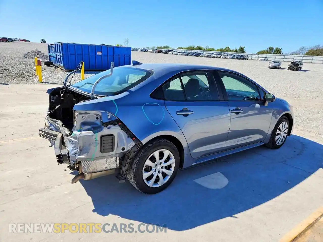 3 Photograph of a damaged car 5YFEPMAE5NP384650 TOYOTA COROLLA 2022