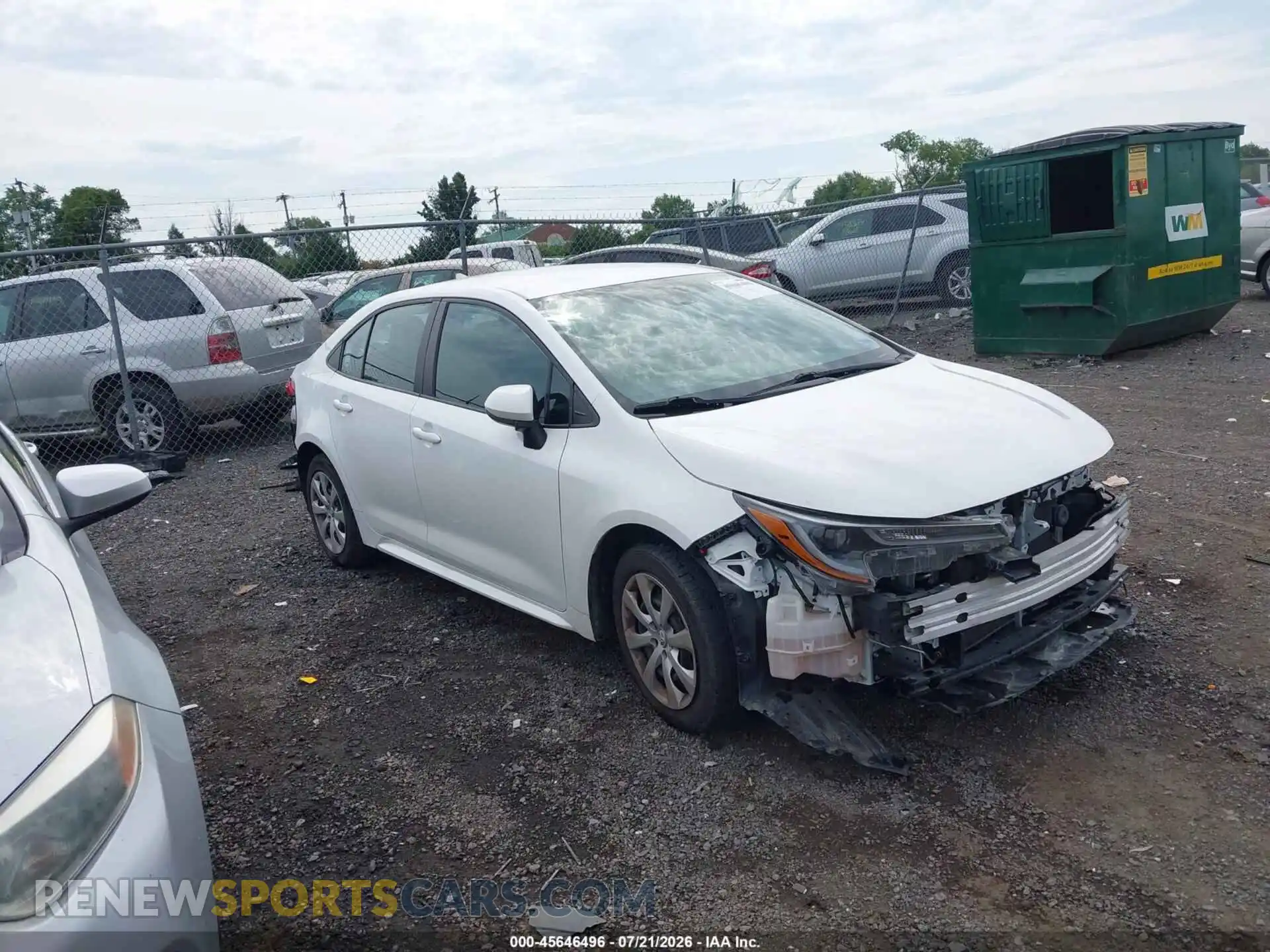 1 fotografías del automóvil dañado 5YFEPMAE6NP339281 TOYOTA COROLLA 2022