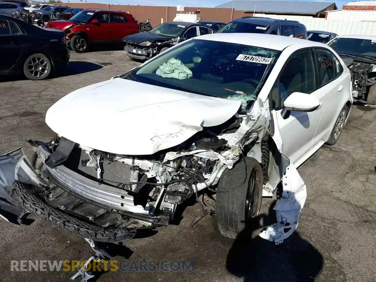2 Photograph of a damaged car 5YFEPMAE7NP287157 TOYOTA COROLLA 2022