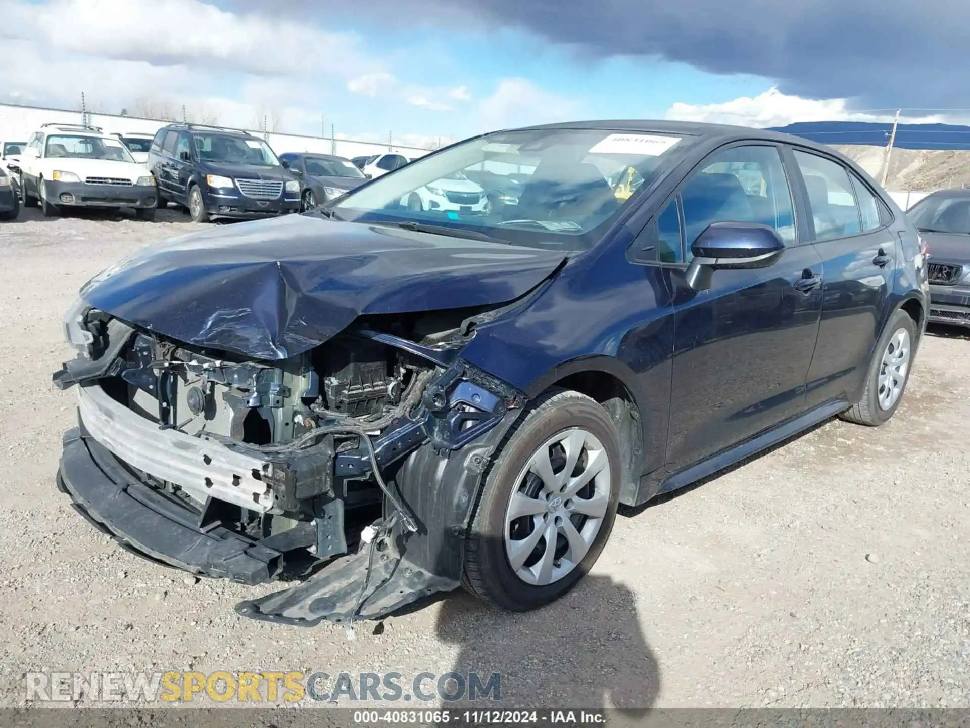 2 fotografías del automóvil dañado 5YFEPMAE7NP311764 TOYOTA COROLLA 2022