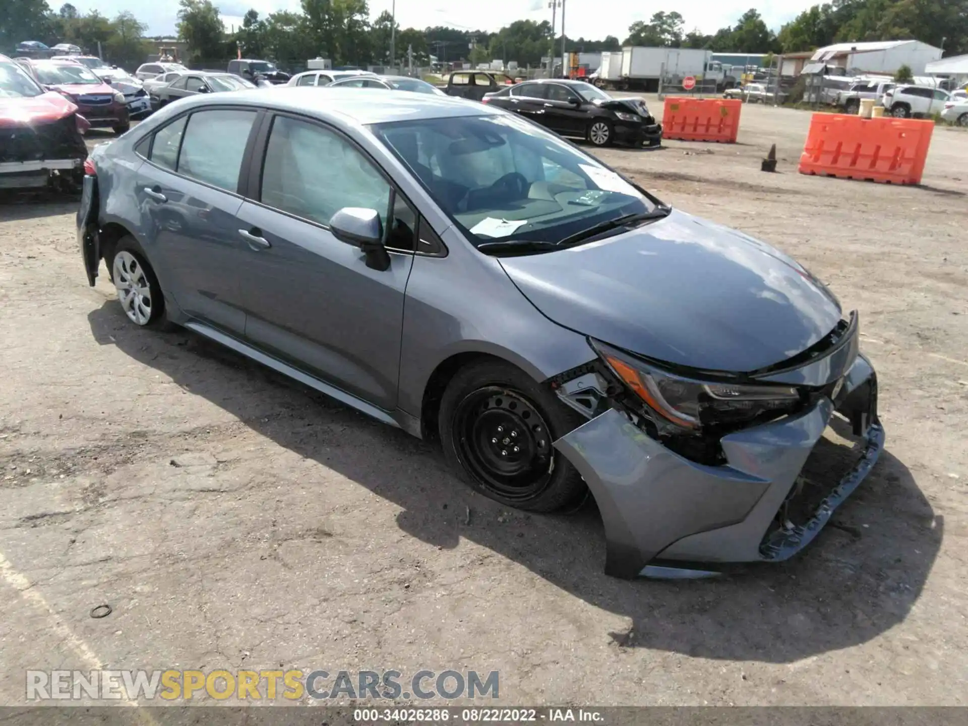 1 Photograph of a damaged car 5YFEPMAE7NP350256 TOYOTA COROLLA 2022