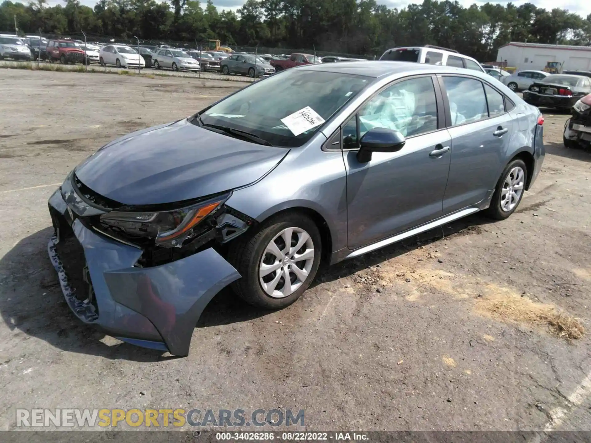 2 Photograph of a damaged car 5YFEPMAE7NP350256 TOYOTA COROLLA 2022