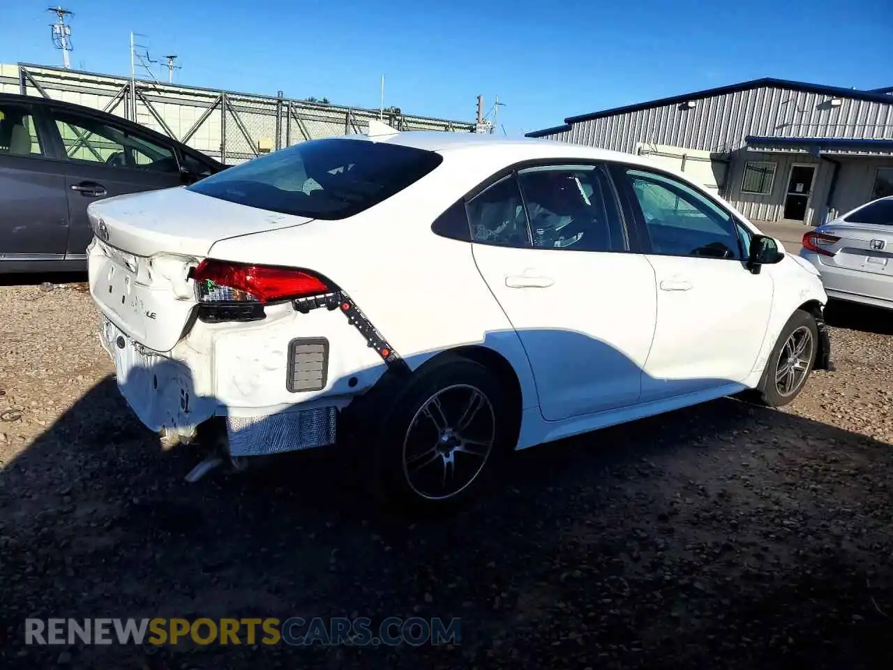 3 fotografías del automóvil dañado 5YFEPMAE7NP356798 TOYOTA COROLLA 2022