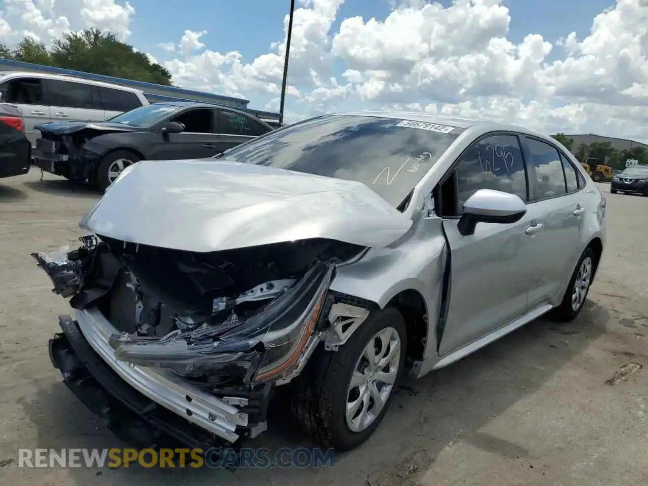 2 Photograph of a damaged car 5YFEPMAE8NP283893 TOYOTA COROLLA 2022