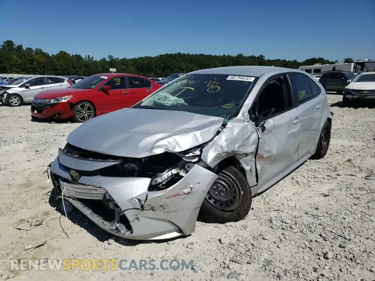 2 Photograph of a damaged car 5YFEPMAE8NP299947 TOYOTA COROLLA 2022