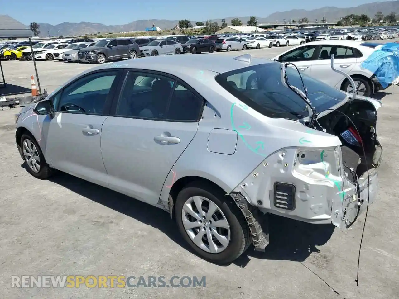 2 Photograph of a damaged car 5YFEPMAE8NP341808 TOYOTA COROLLA 2022