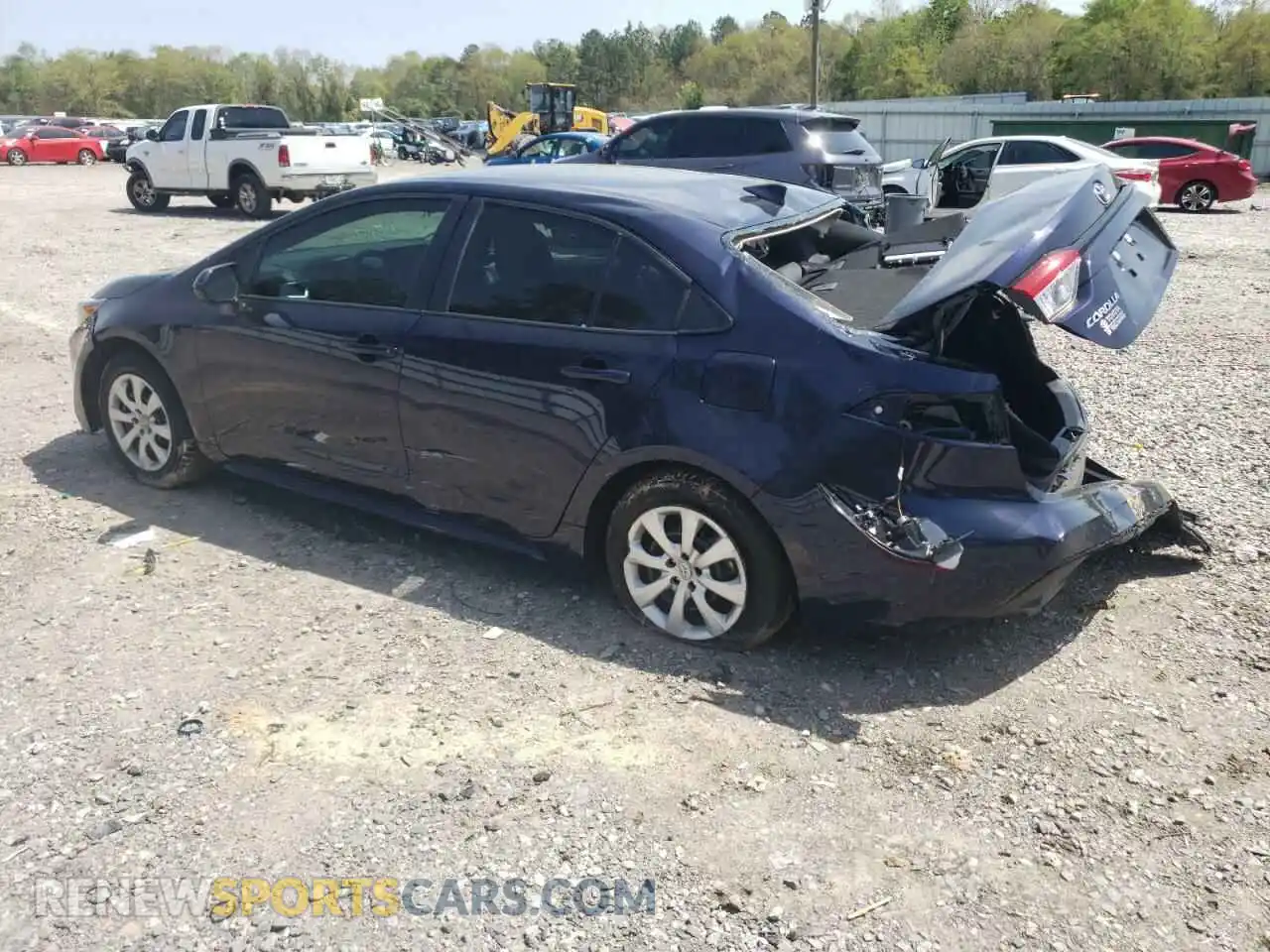 2 Photograph of a damaged car 5YFEPMAE8NP377529 TOYOTA COROLLA 2022