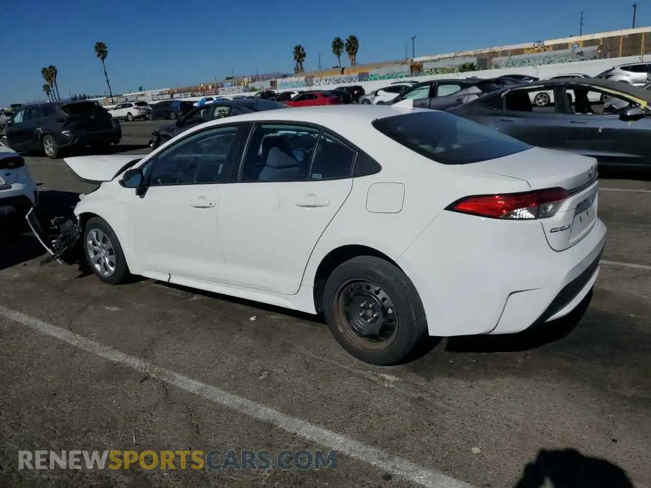 2 fotografías del automóvil dañado 5YFEPMAEXNP348243 TOYOTA COROLLA 2022