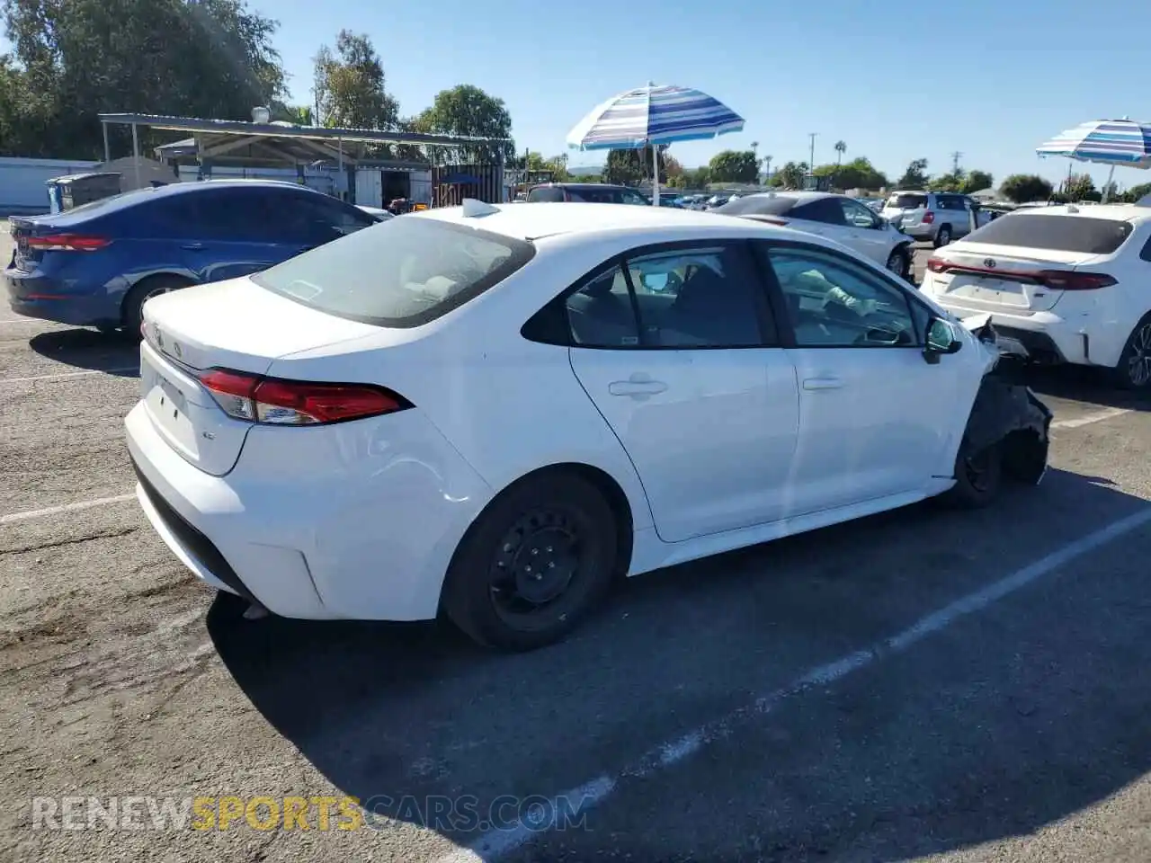 3 fotografías del automóvil dañado 5YFEPMAEXNP348243 TOYOTA COROLLA 2022