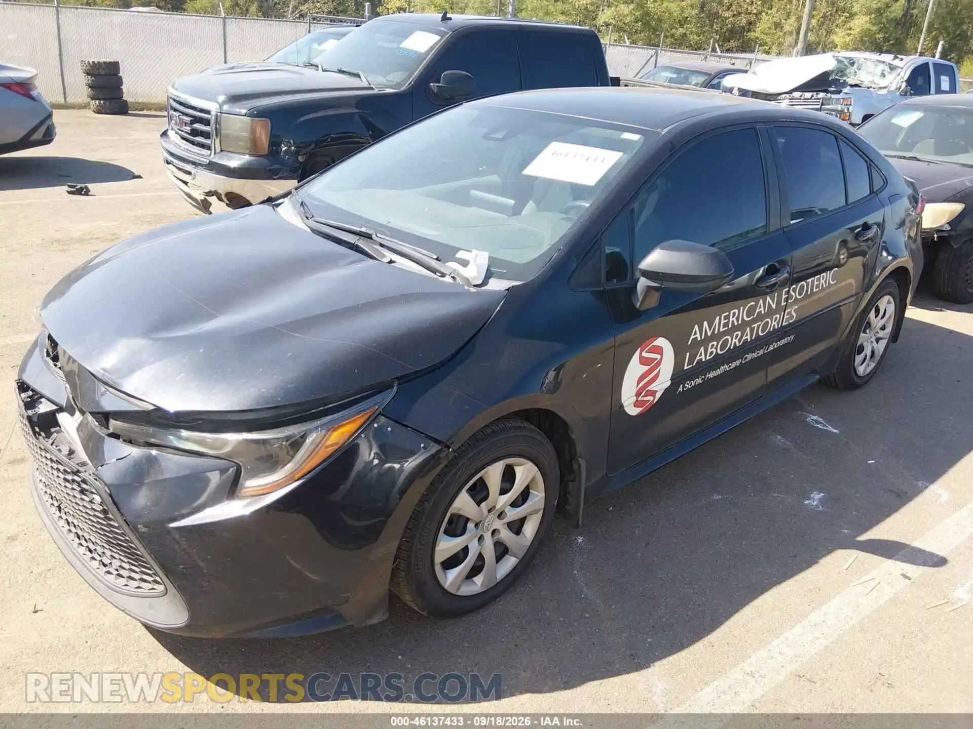 2 fotografías del automóvil dañado 5YFEPMAEXNP366399 TOYOTA COROLLA 2022