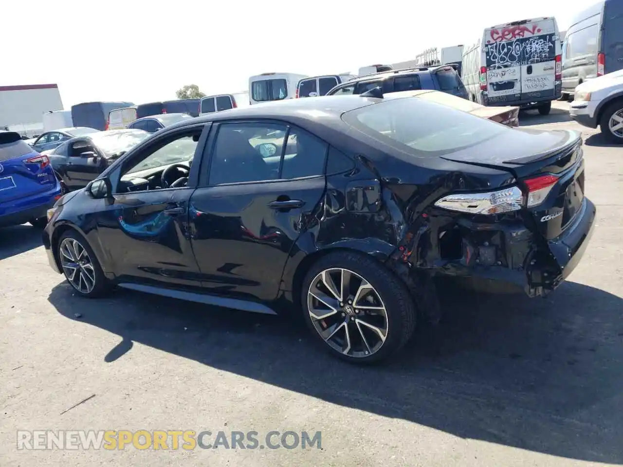 2 fotografías del automóvil dañado 5YFP4MCE4NP128255 TOYOTA COROLLA 2022