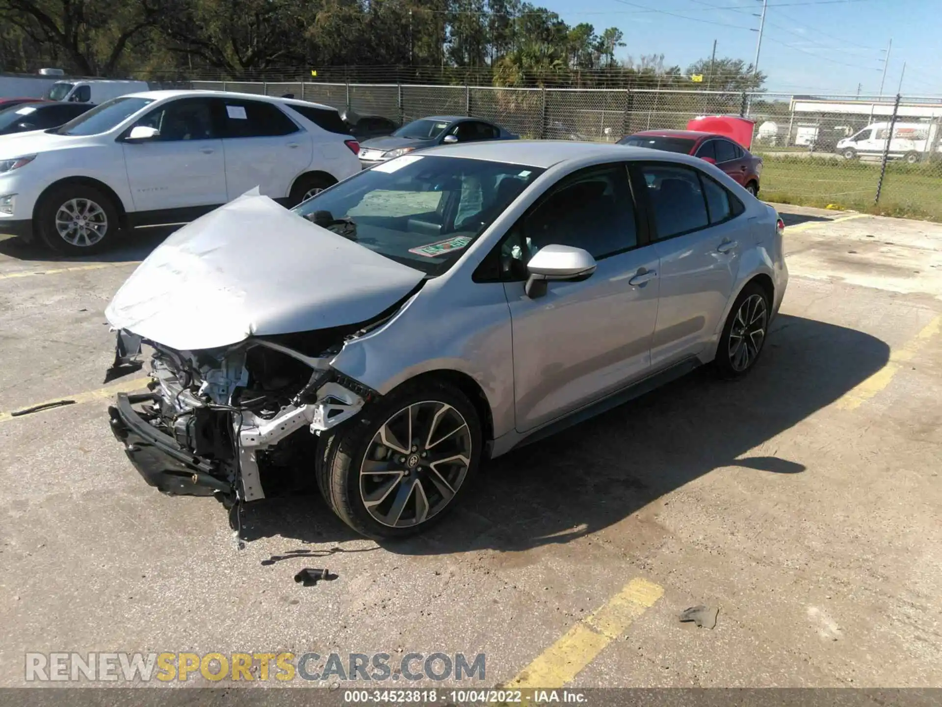 2 Photograph of a damaged car 5YFS4MCE2NP099834 TOYOTA COROLLA 2022