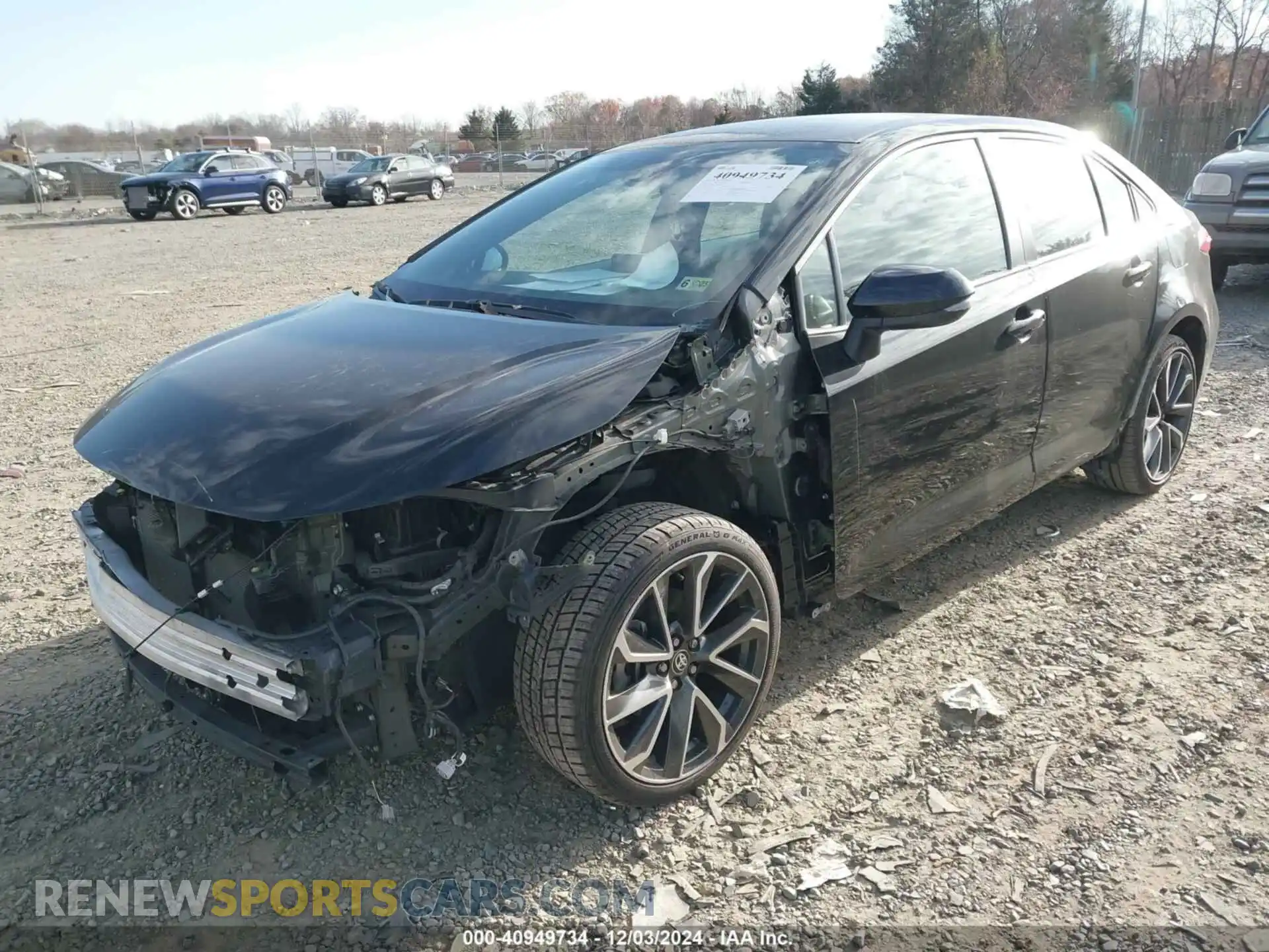 2 fotografías del automóvil dañado 5YFS4MCE4NP127455 TOYOTA COROLLA 2022