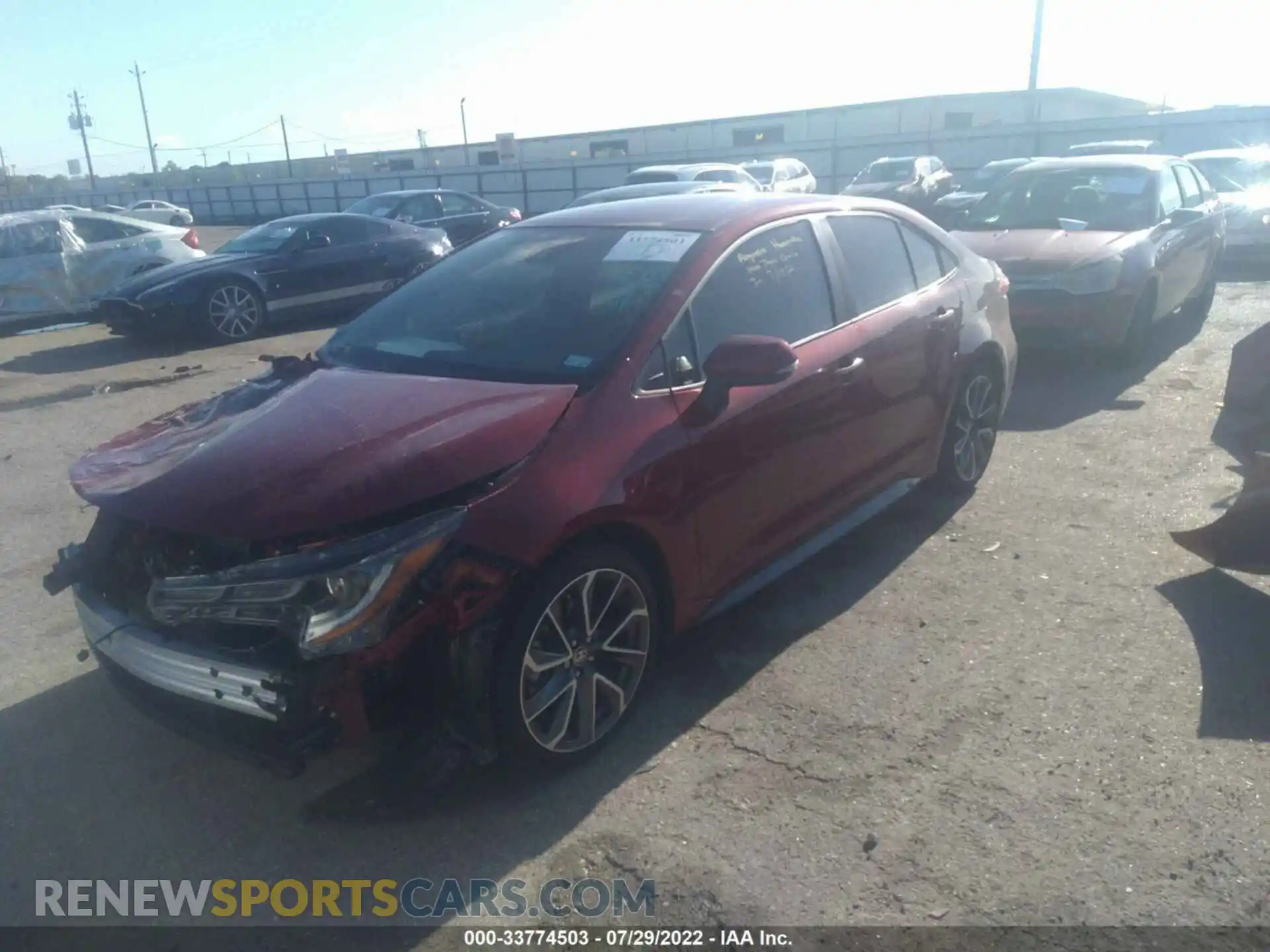2 Photograph of a damaged car 5YFS4MCE5NP109000 TOYOTA COROLLA 2022