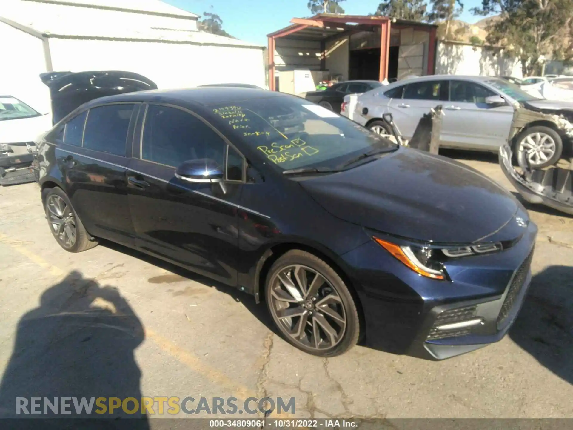 1 Photograph of a damaged car 5YFS4MCE5NP130025 TOYOTA COROLLA 2022