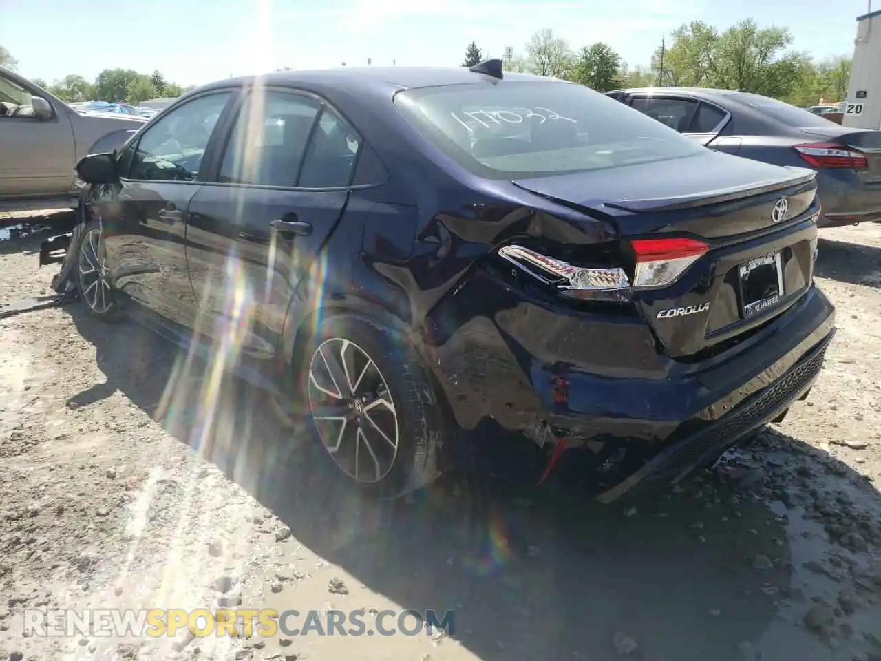 3 Photograph of a damaged car 5YFS4MCE6NP111032 TOYOTA COROLLA 2022