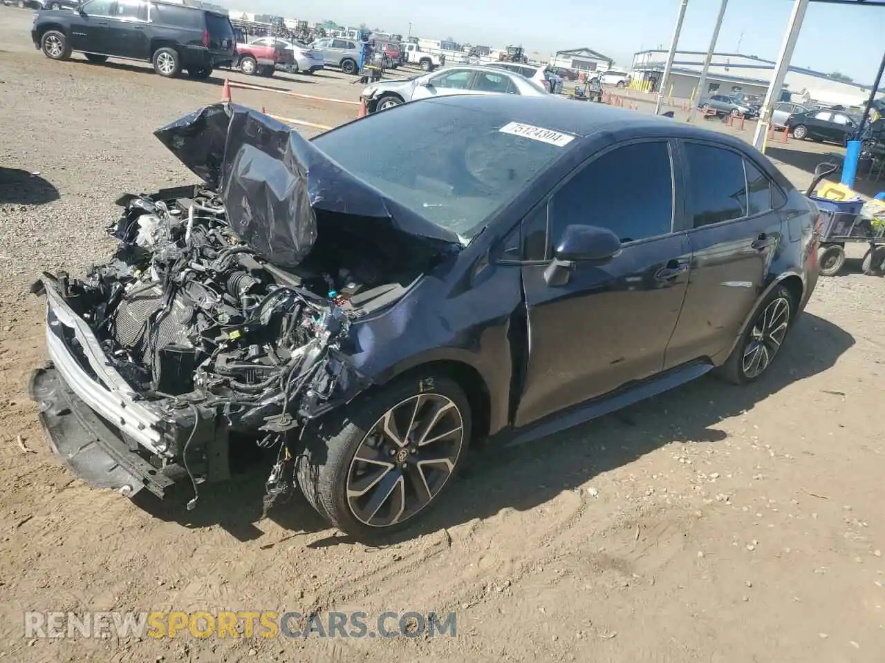 1 Photograph of a damaged car 5YFS4MCE6NP128221 TOYOTA COROLLA 2022