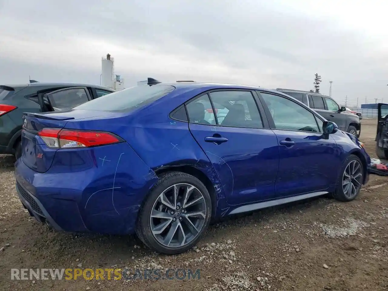 3 fotografías del automóvil dañado 5YFS4MCE7NP103506 TOYOTA COROLLA 2022