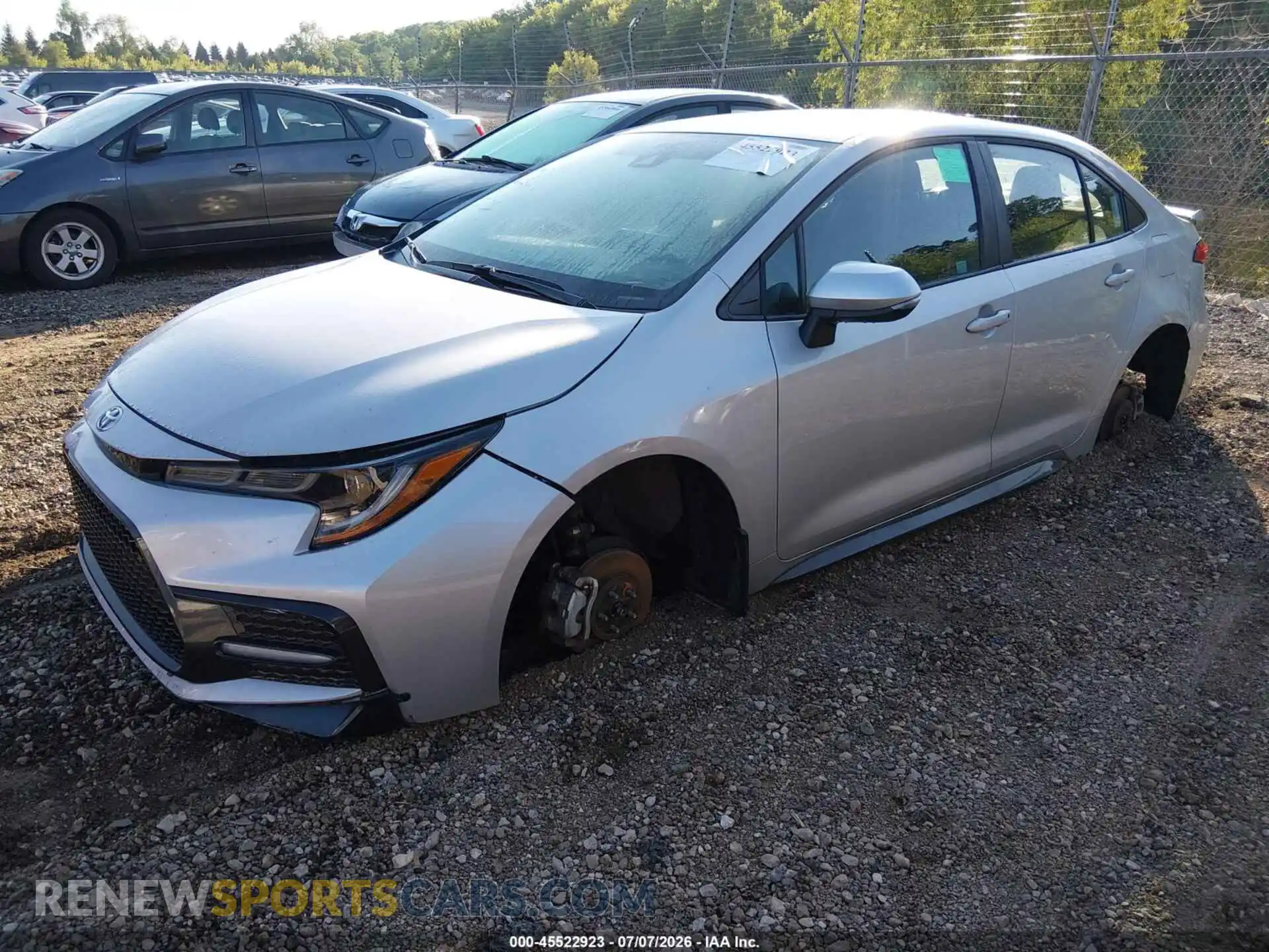 2 fotografías del automóvil dañado 5YFS4MCE7NP127319 TOYOTA COROLLA 2022