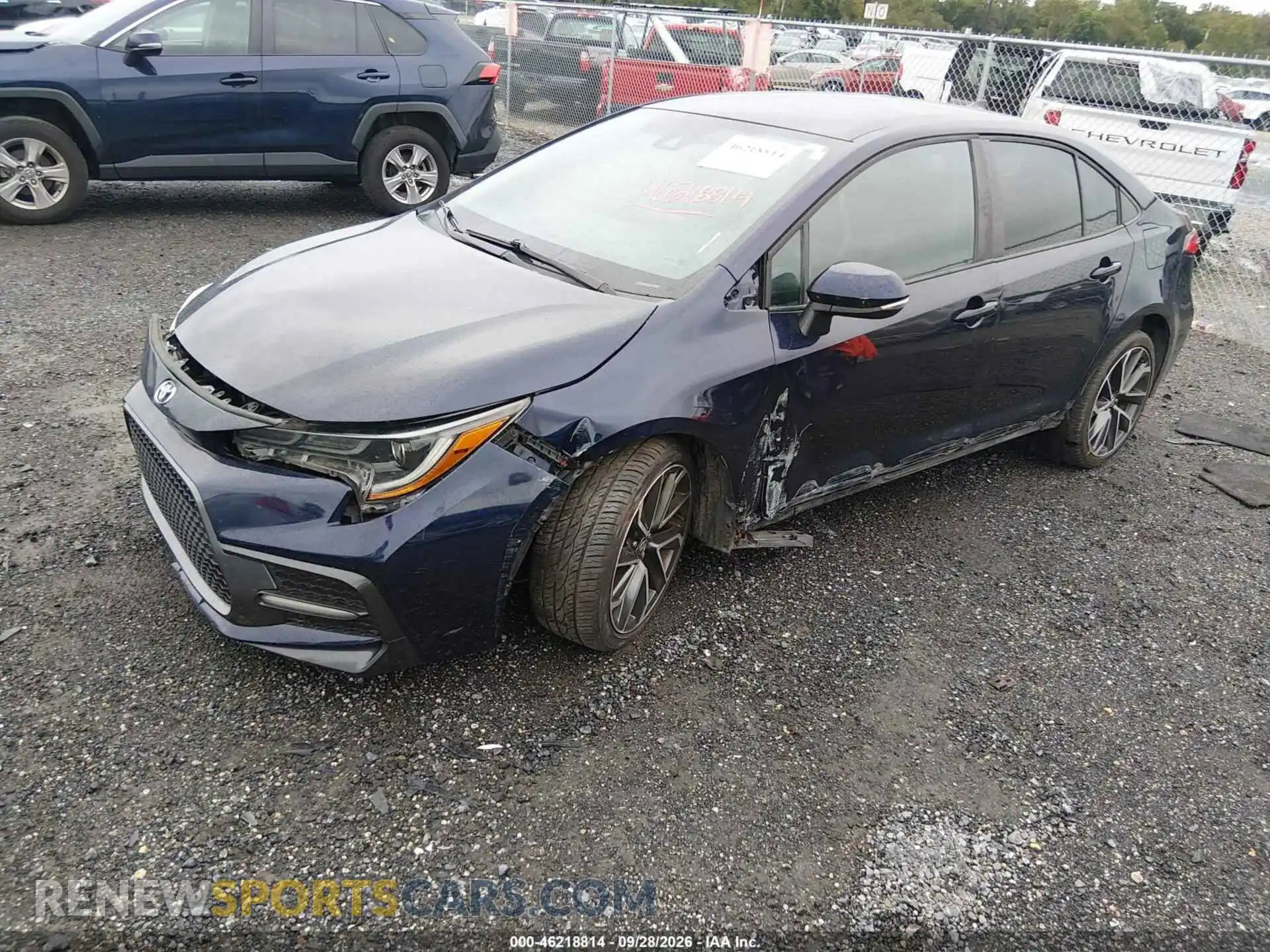 2 fotografías del automóvil dañado 5YFS4MCE8NP111372 TOYOTA COROLLA 2022