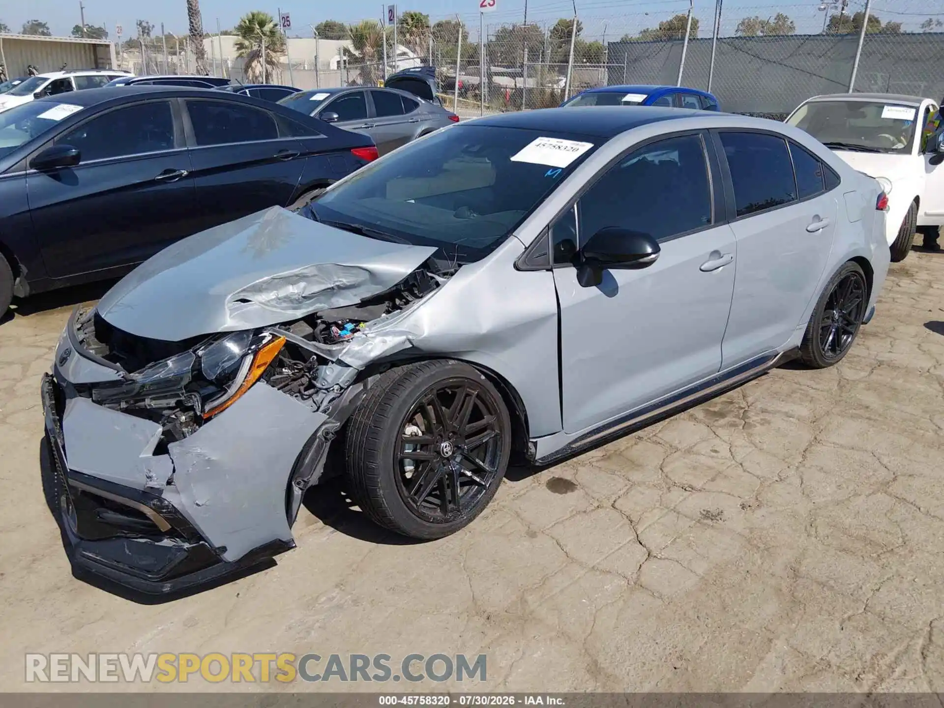 2 fotografías del automóvil dañado 5YFS4MCEXNP135110 TOYOTA COROLLA 2022