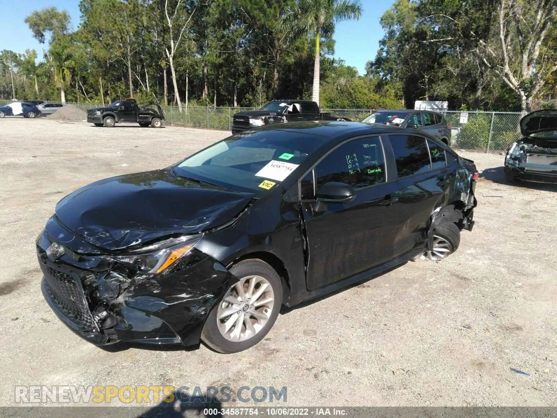 2 fotografías del automóvil dañado 5YFVPMAEXNP364071 TOYOTA COROLLA 2022