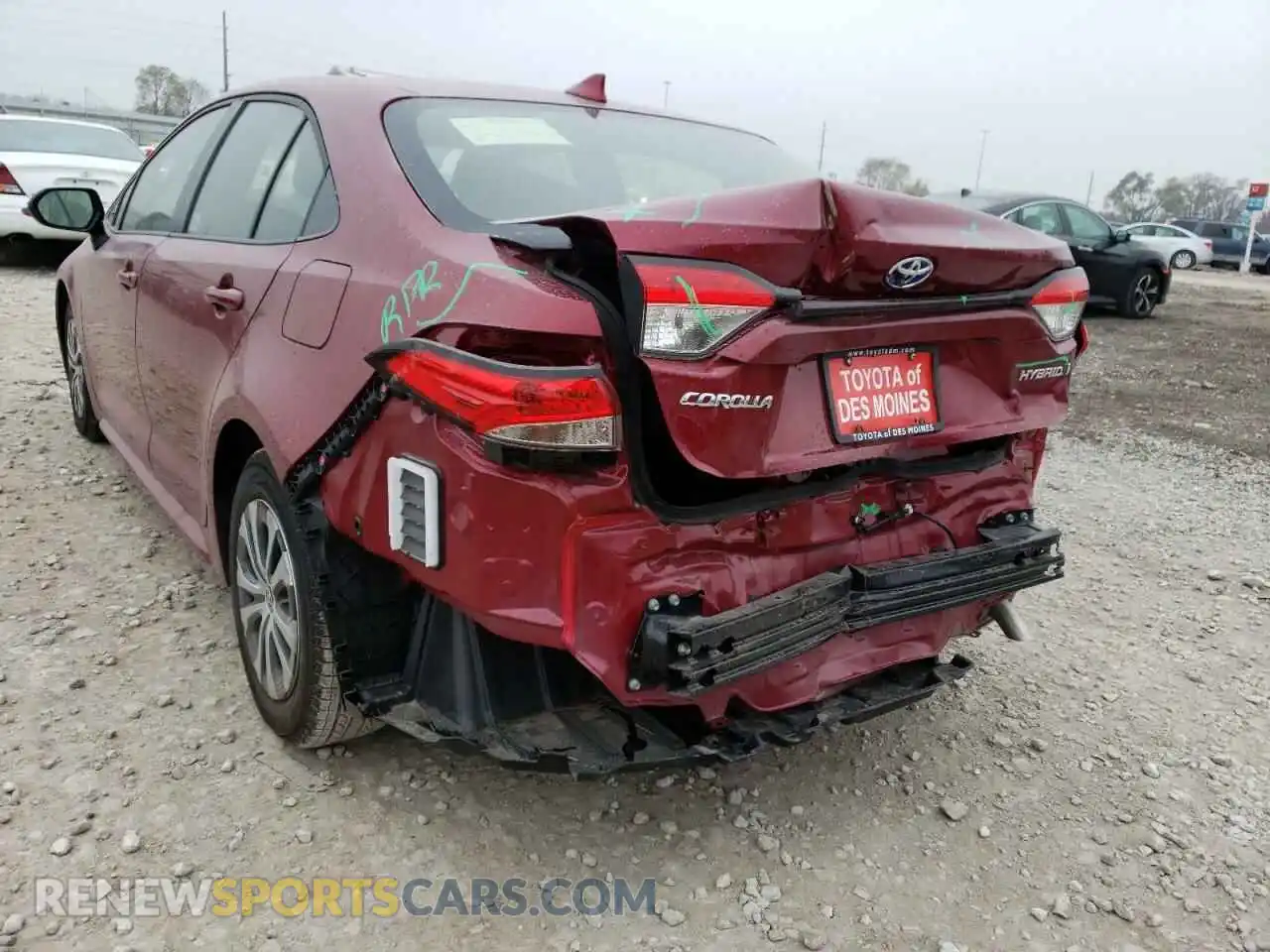 3 Photograph of a damaged car JTDEAMDE6NJ037281 TOYOTA COROLLA 2022