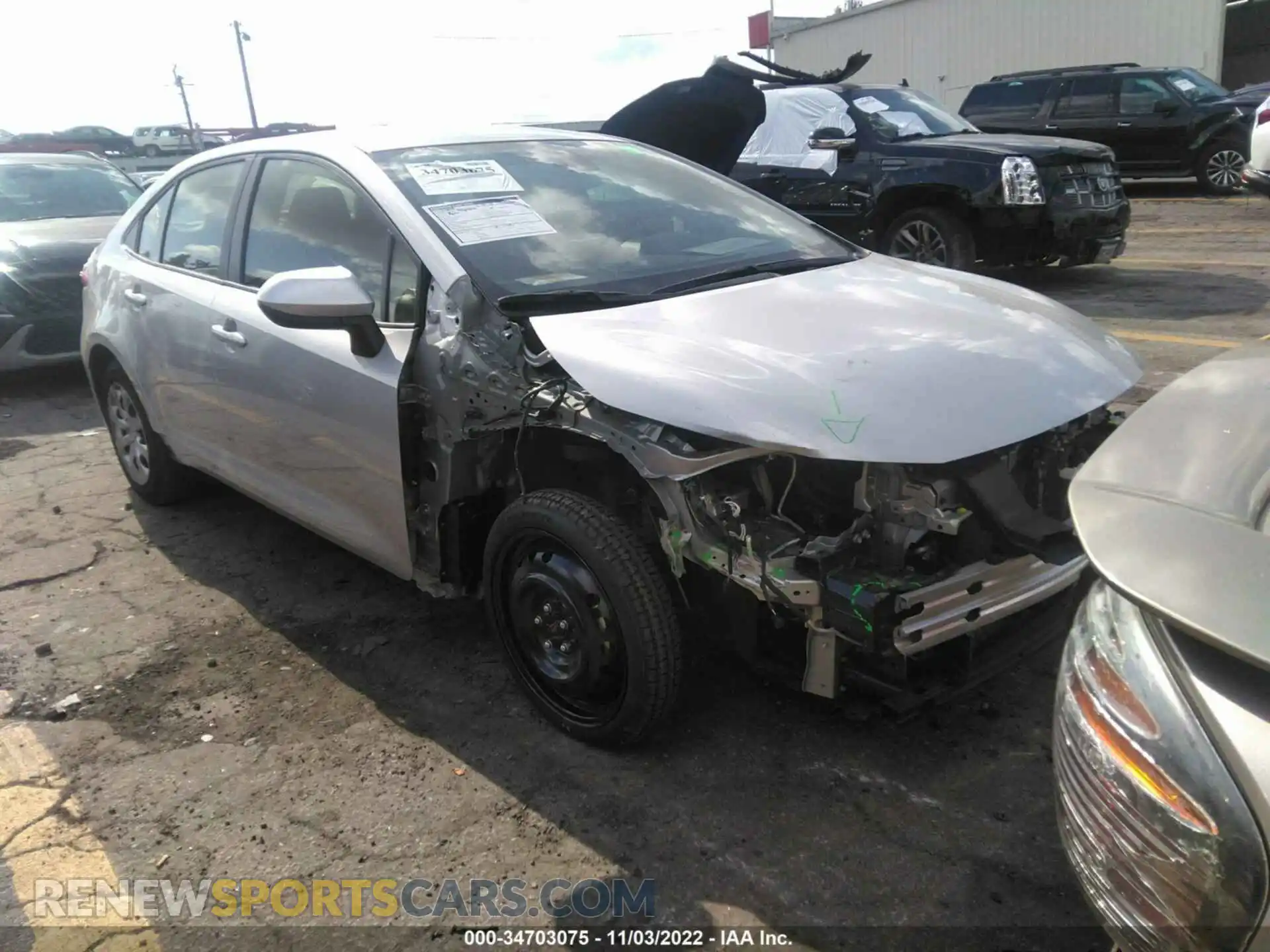 1 Photograph of a damaged car JTDEPMAE2NJ196236 TOYOTA COROLLA 2022