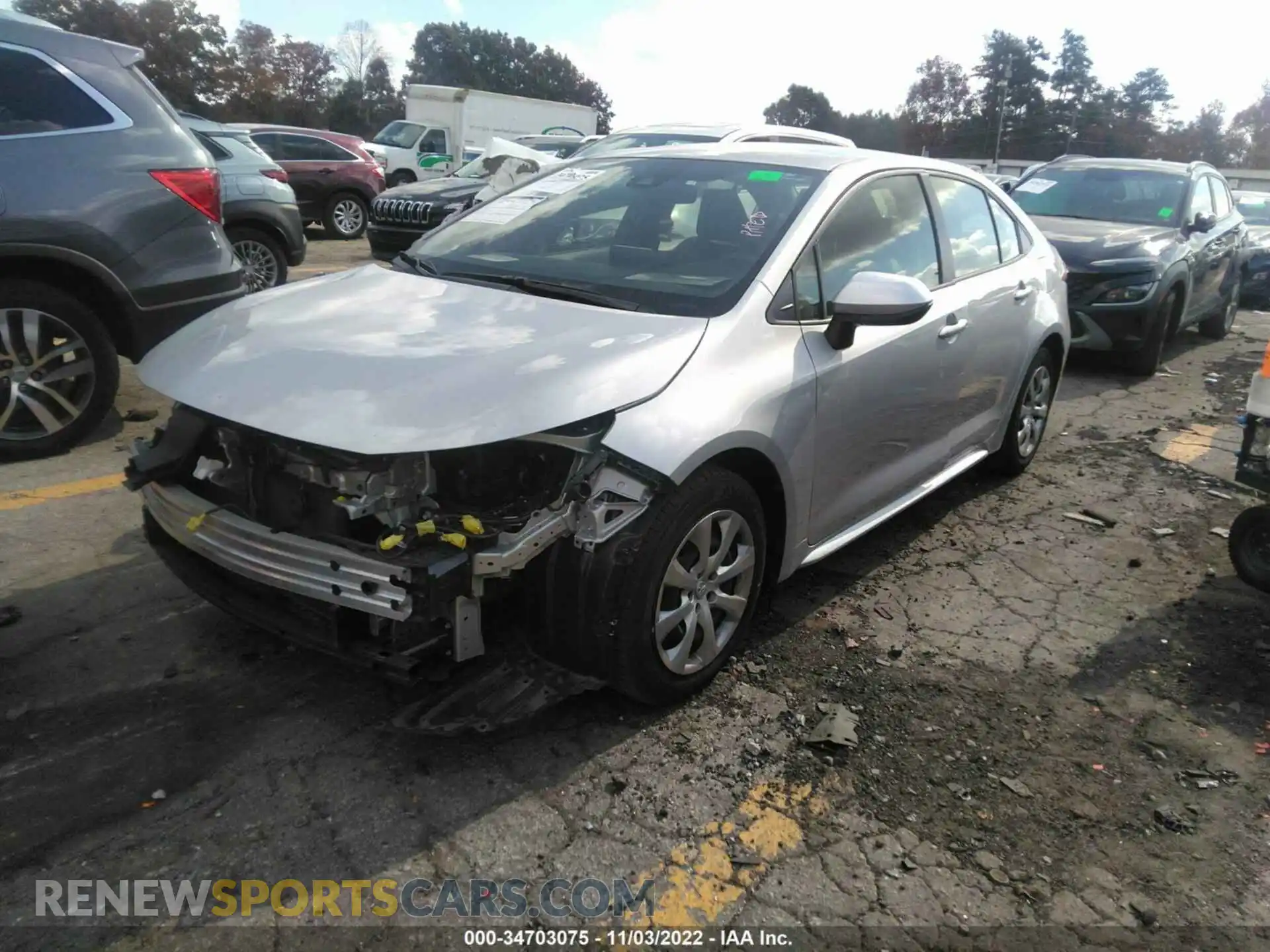 2 Photograph of a damaged car JTDEPMAE2NJ196236 TOYOTA COROLLA 2022