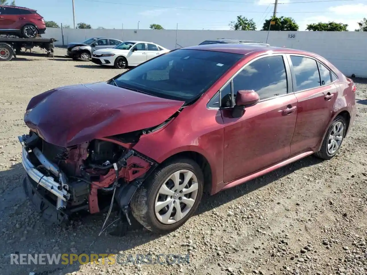 1 Photograph of a damaged car JTDEPMAE4NJ217362 TOYOTA COROLLA 2022