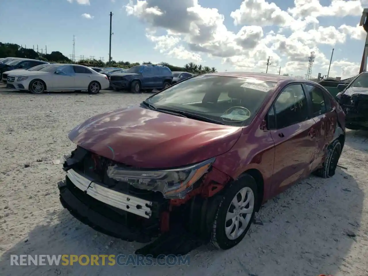 2 Photograph of a damaged car JTDEPMAE5NJ198238 TOYOTA COROLLA 2022