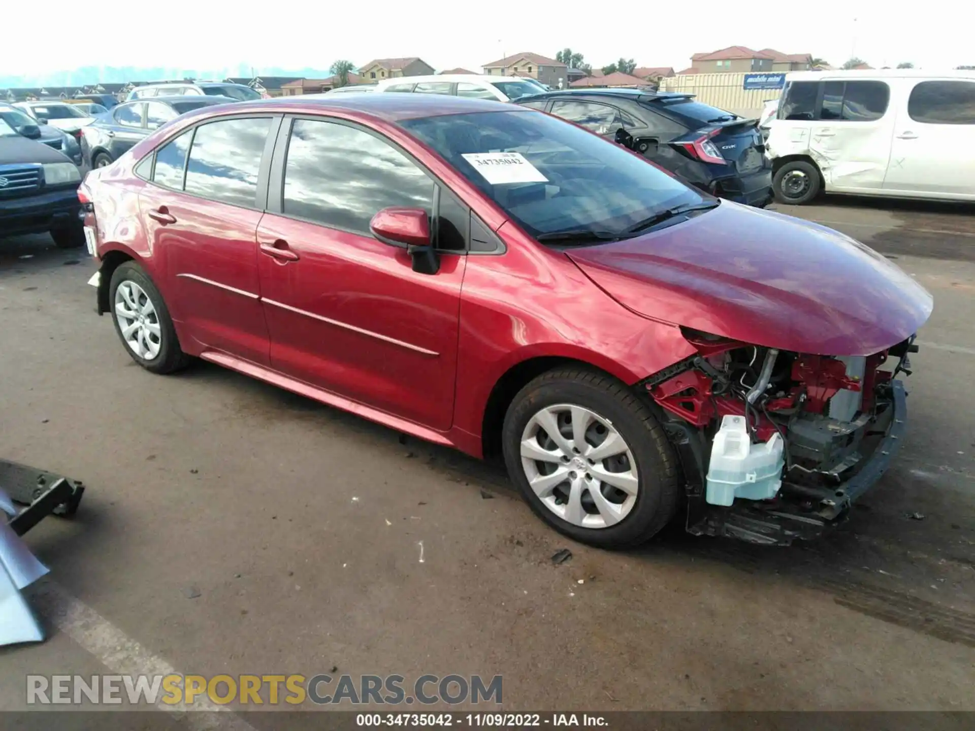 1 Photograph of a damaged car JTDEPMAE6NJ212647 TOYOTA COROLLA 2022