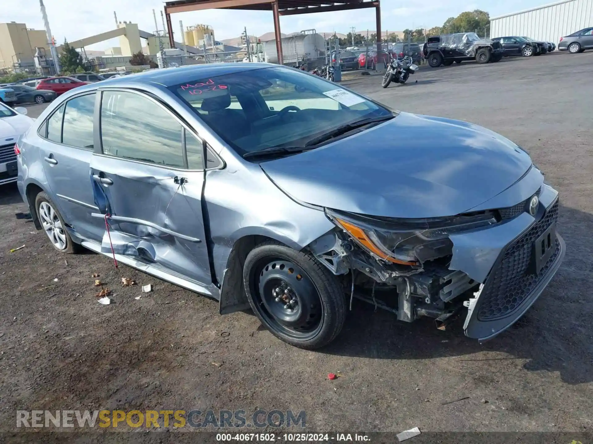 1 Photograph of a damaged car JTDEPMAEXN3011595 TOYOTA COROLLA 2022
