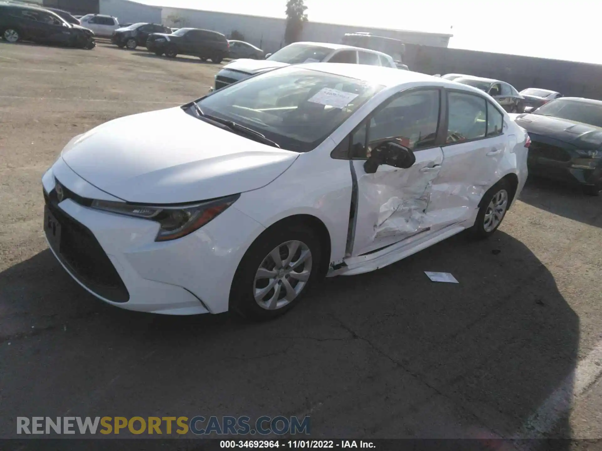 2 Photograph of a damaged car JTDEPMAEXN3033967 TOYOTA COROLLA 2022