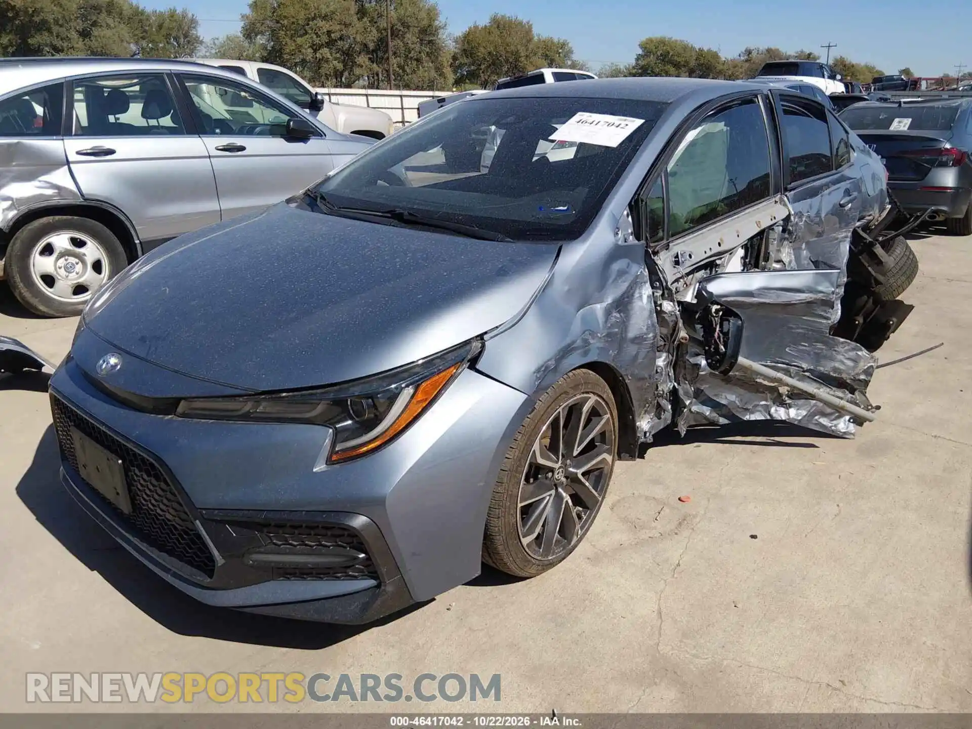 2 Photograph of a damaged car JTDS4MCE0NJ089548 TOYOTA COROLLA 2022