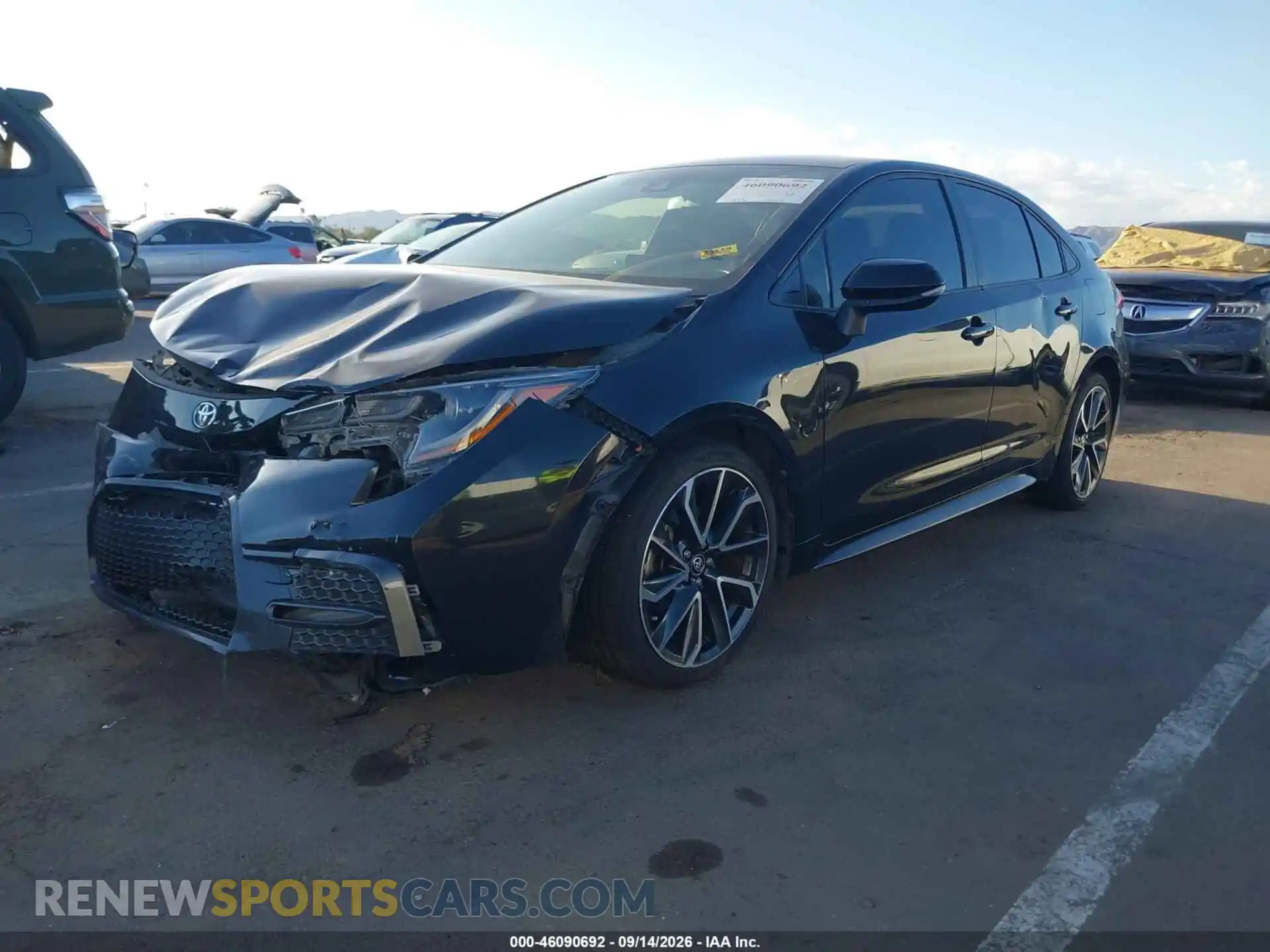 2 Photograph of a damaged car JTDS4MCE4NJ098740 TOYOTA COROLLA 2022