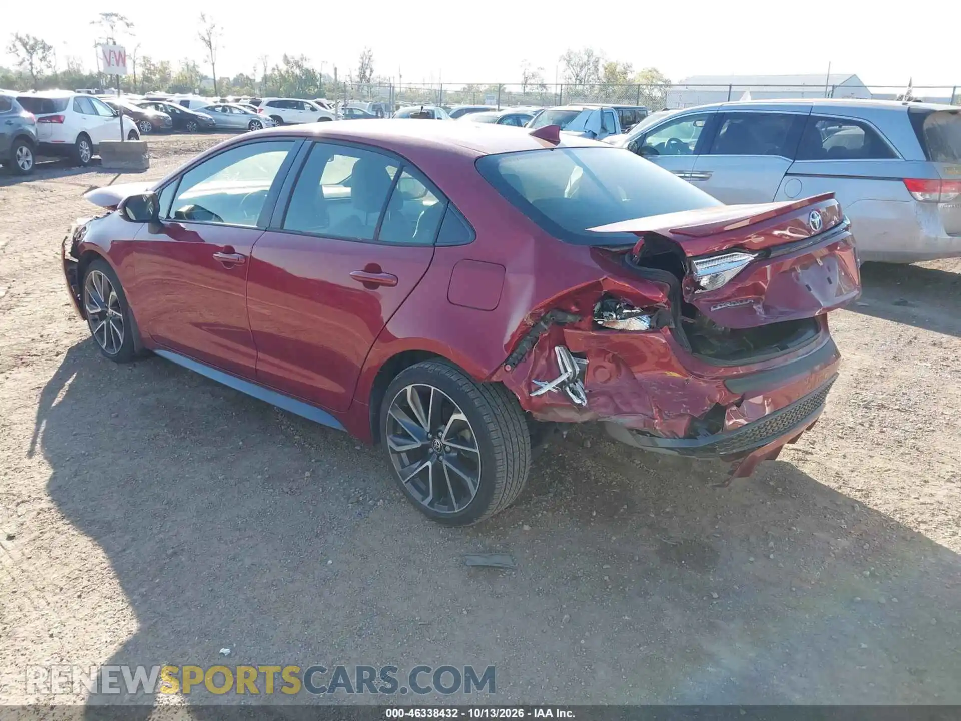 3 Photograph of a damaged car JTDS4MCE6NJ093085 TOYOTA COROLLA 2022