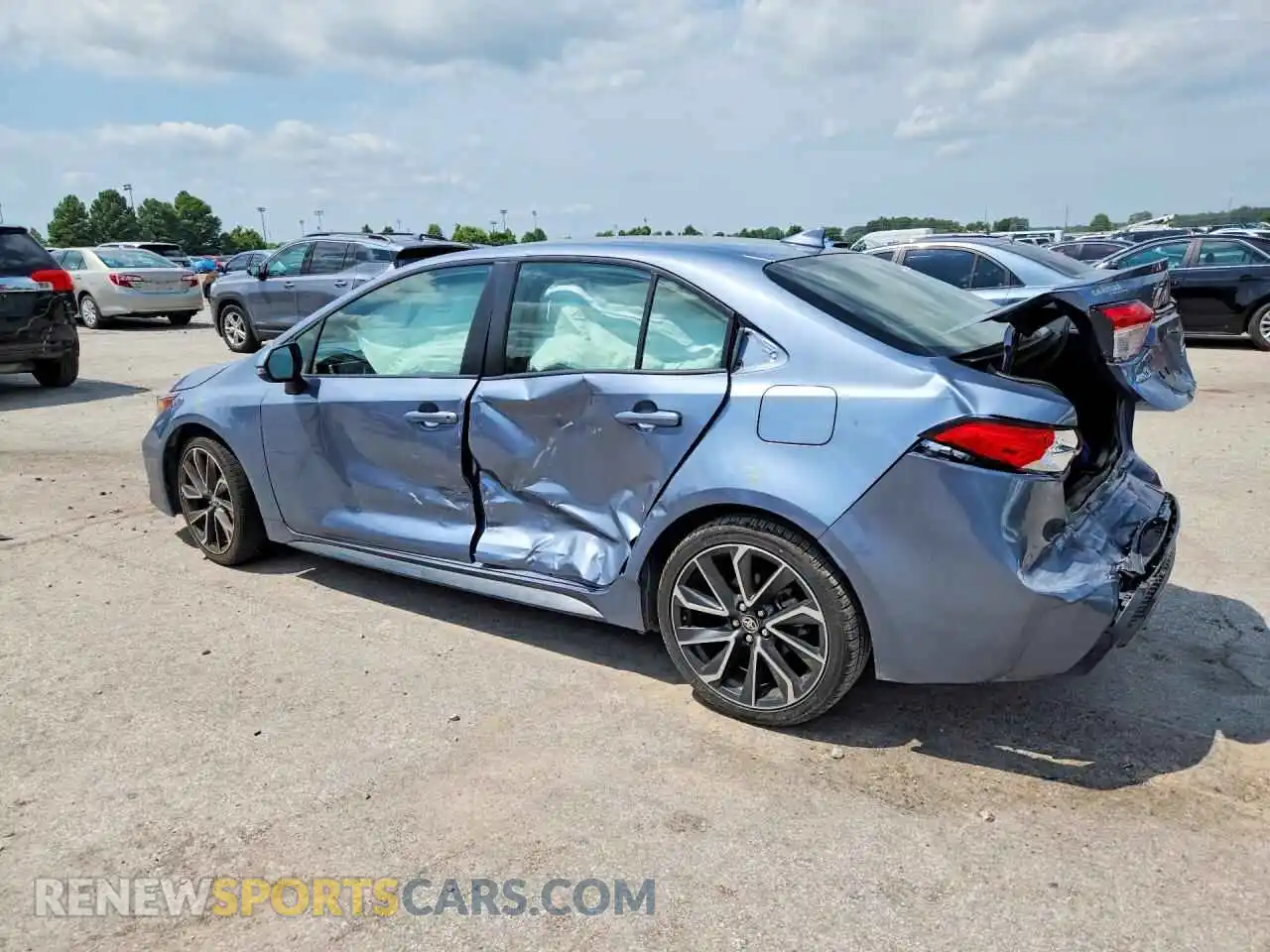 2 fotografías del automóvil dañado JTDS4MCE6NJ095418 TOYOTA COROLLA 2022