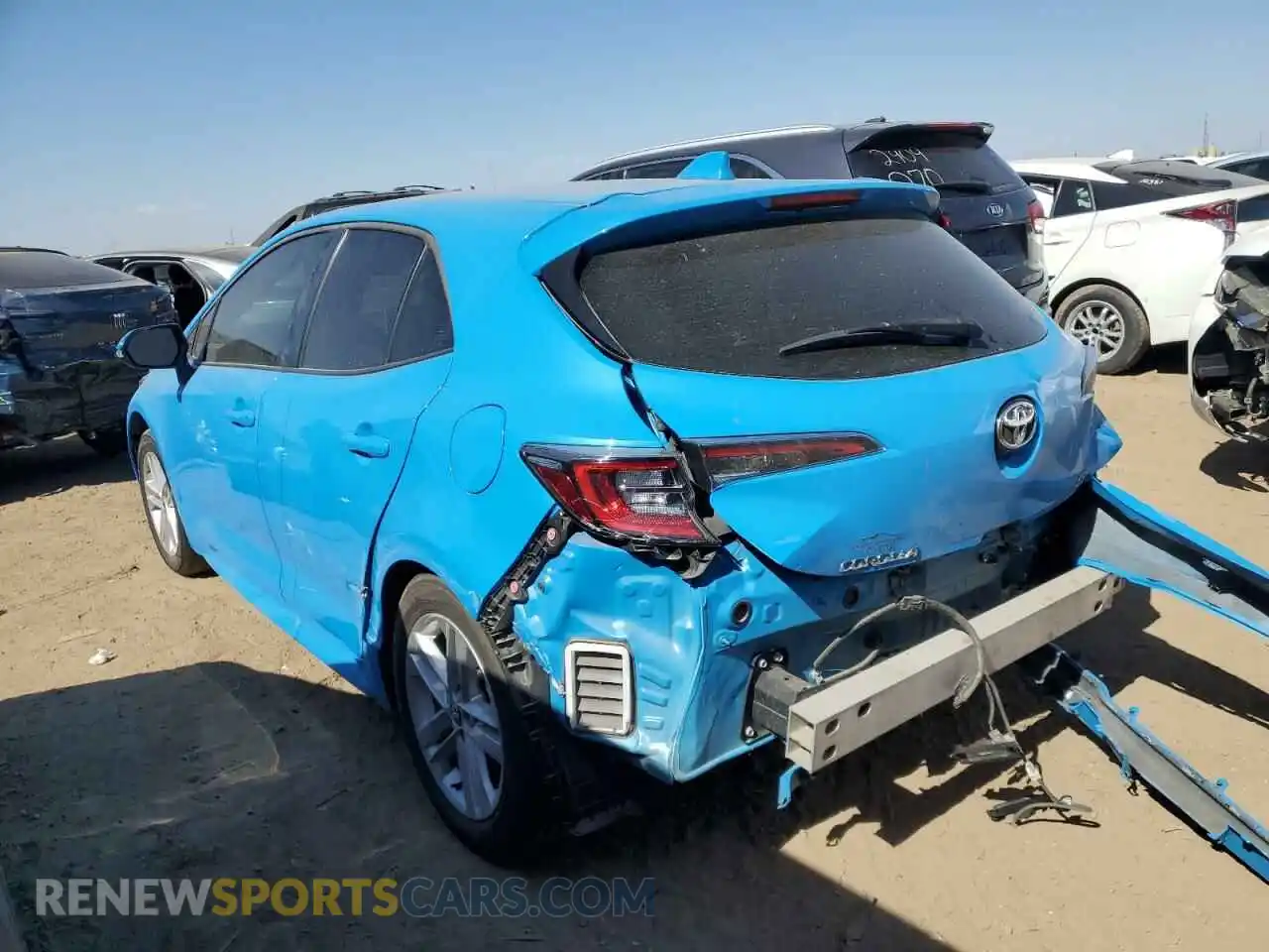 2 fotografías del automóvil dañado JTND4MBE2N3181559 TOYOTA COROLLA 2022