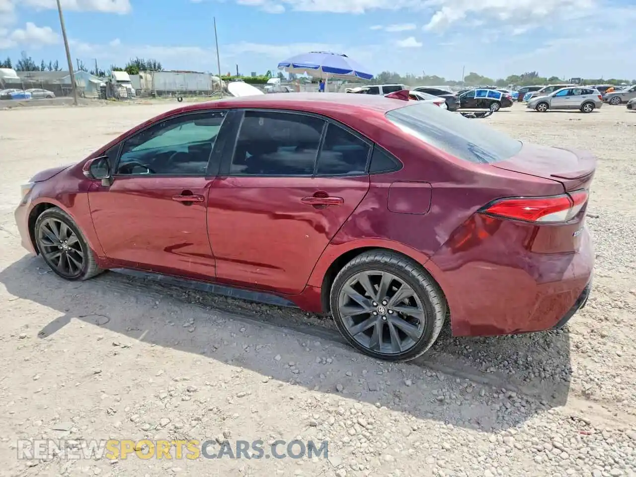 2 fotografías del automóvil dañado 5YFS4MCE3PP163205 TOYOTA COROLLA 2023