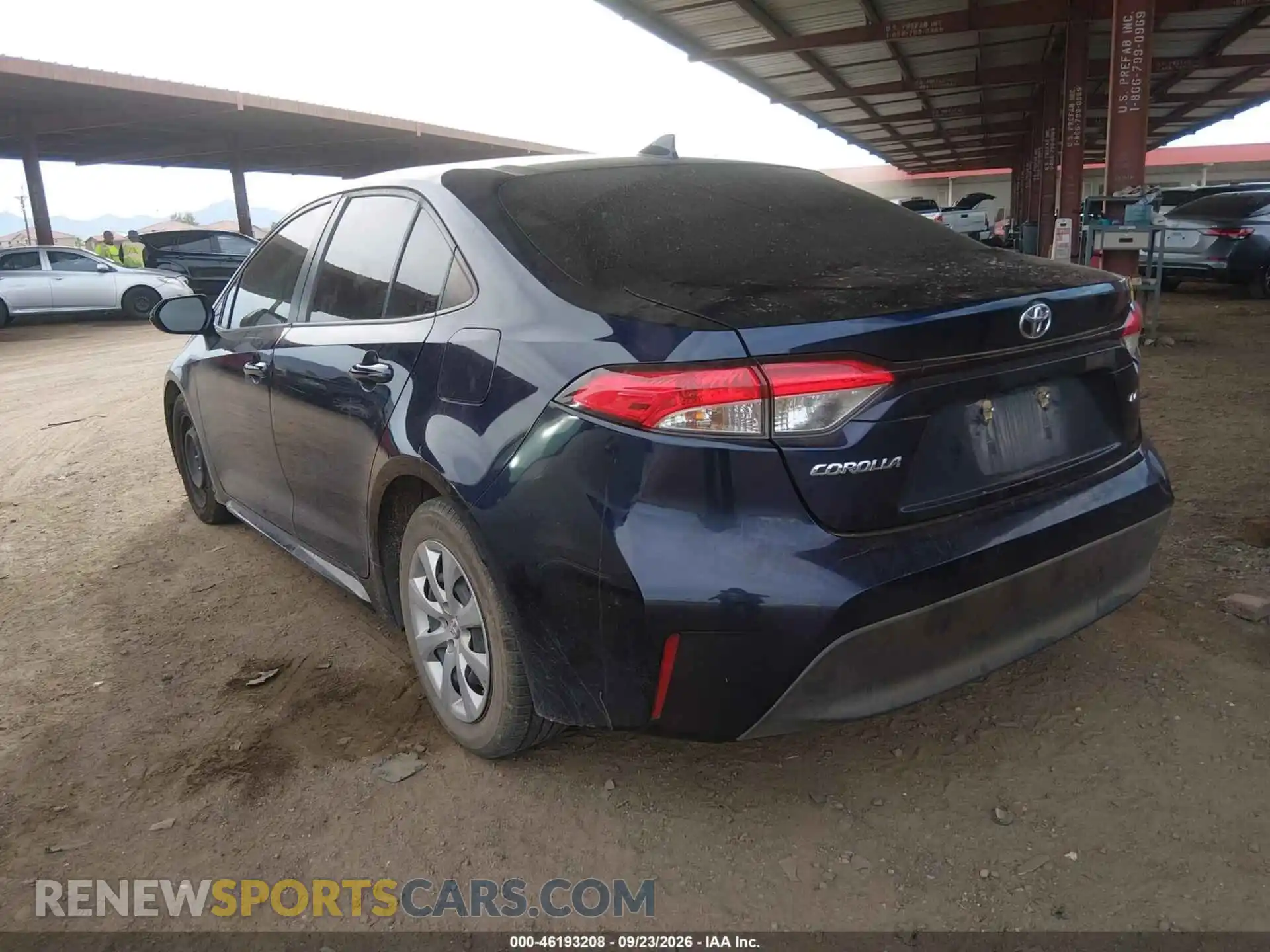 3 fotografías del automóvil dañado JTDB4MEE0PJ006975 TOYOTA COROLLA 2023