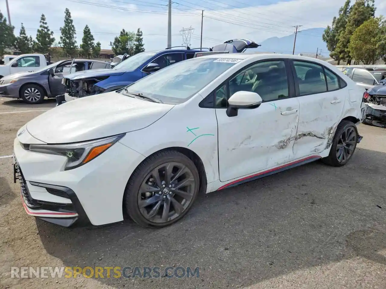 1 Photograph of a damaged car JTDBCMFE2PJ009586 TOYOTA COROLLA 2023